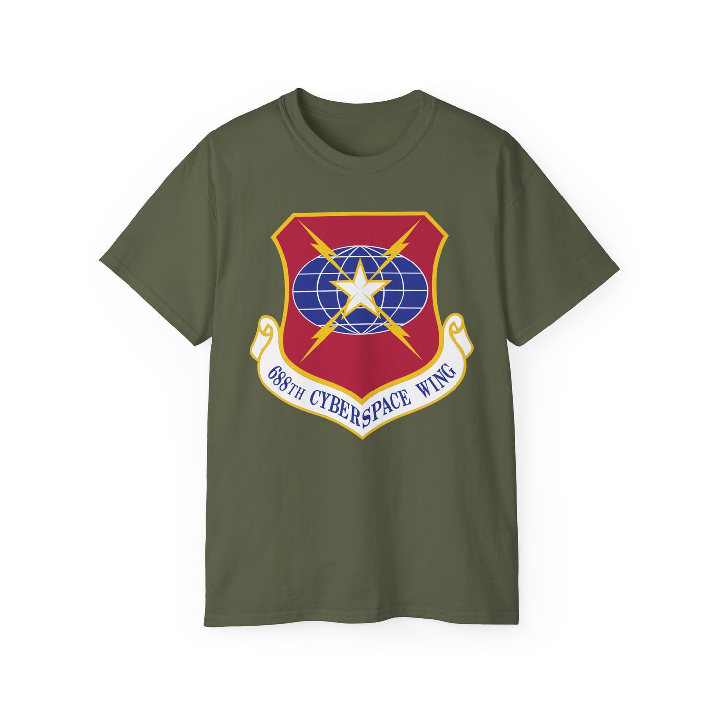 Unisex Ultra Cotton Tee - USAF - 688th Cyberspace Wing wo Txt X 300