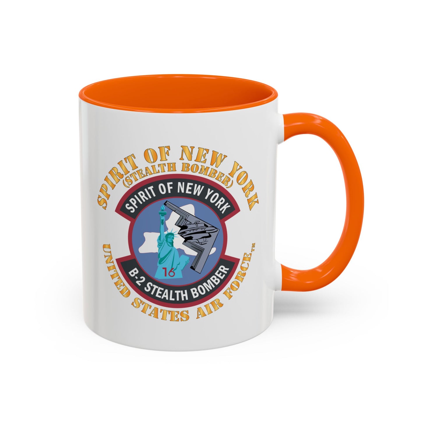 Accent Coffee Mug (11oz & 15oz) - USAF - B2 - Spirit of New York - Stealth Bomber X 300