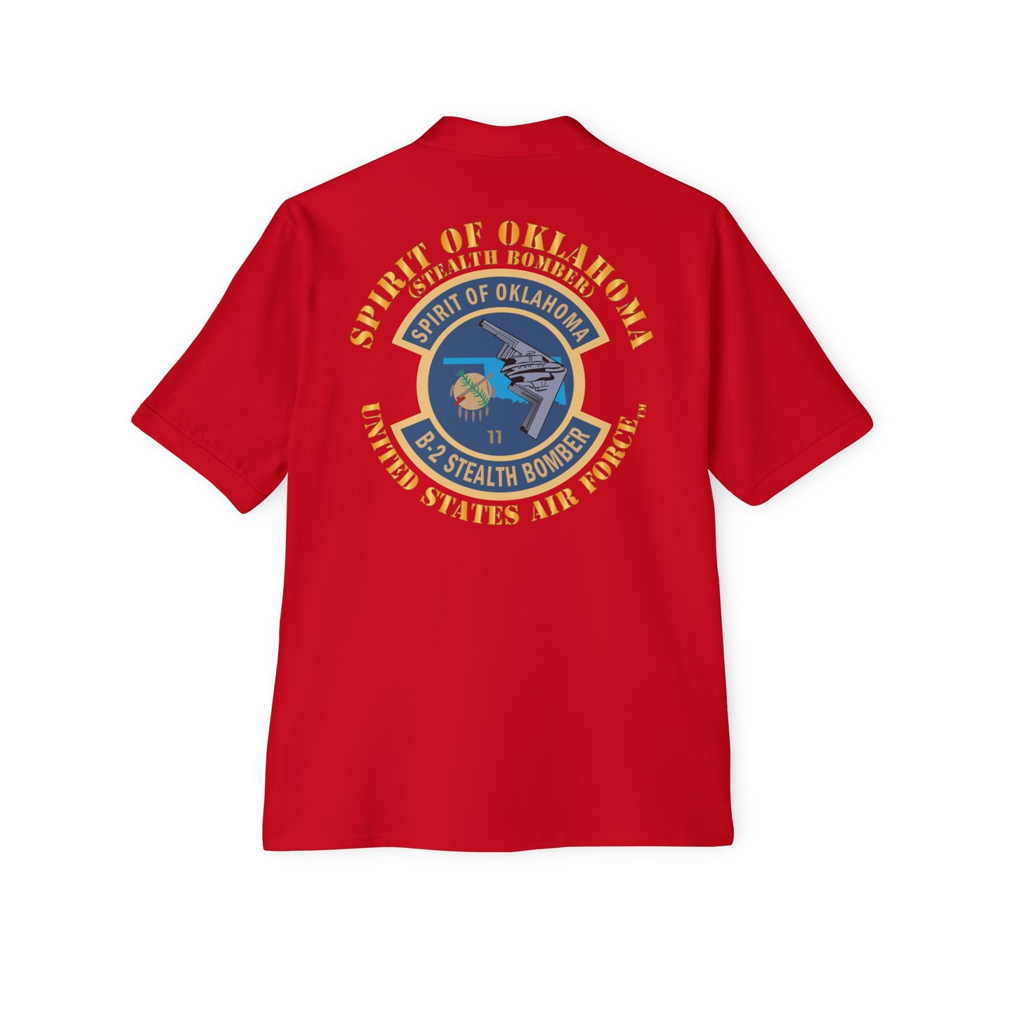 Men's Piqué Polo - USAF - B2 - Spirit of Oklahoma - Stealth Bomber X 300