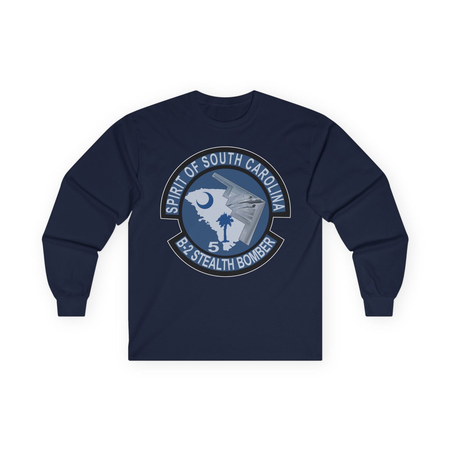 Unisex Ultra Cotton Long Sleeve Tee - USAF - B2 - Spirit of South Carolina Stealth Bomber wo Txt X 300