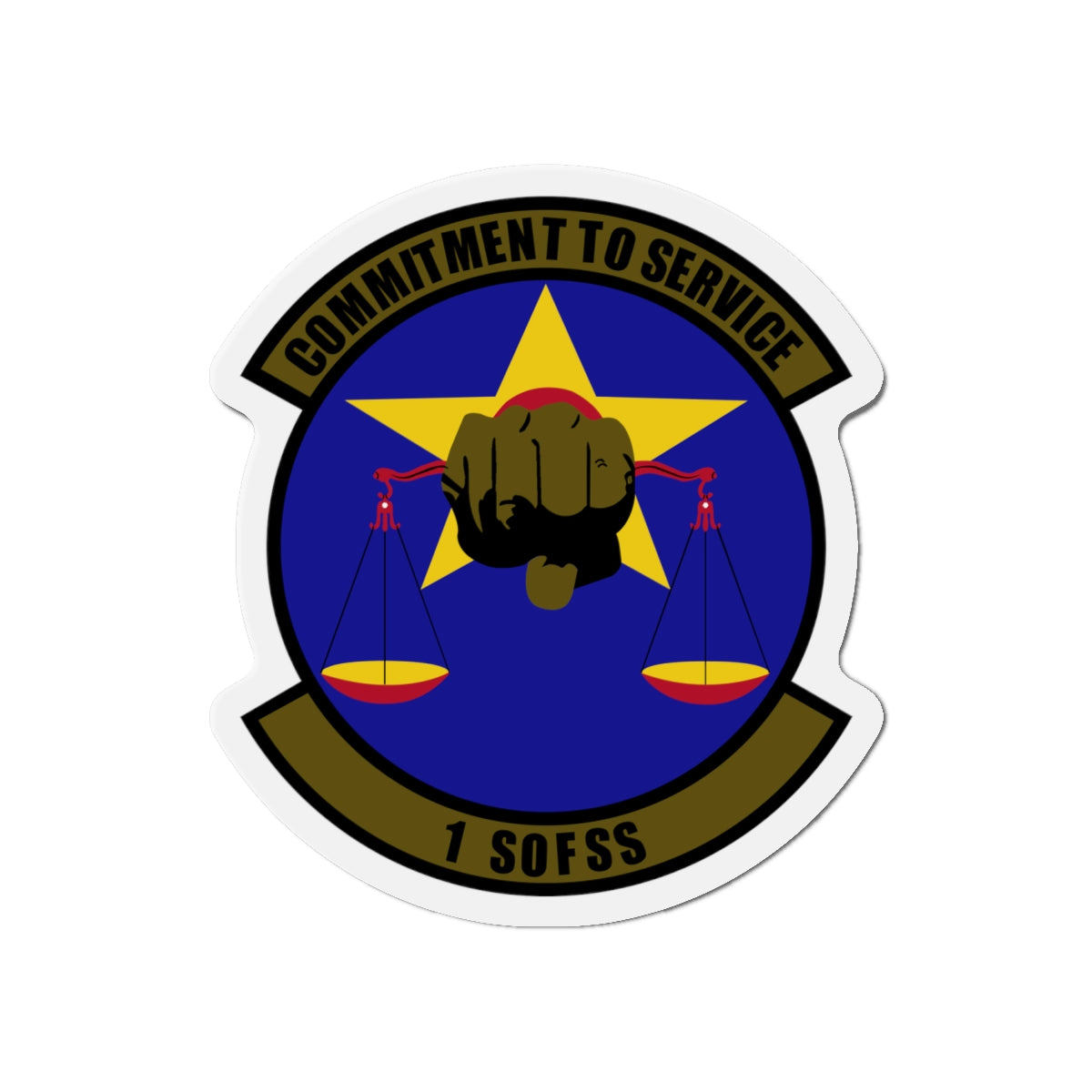 Die-Cut Magnet - USAF - 1st Special Operations Force Support Sq wo txt X 300