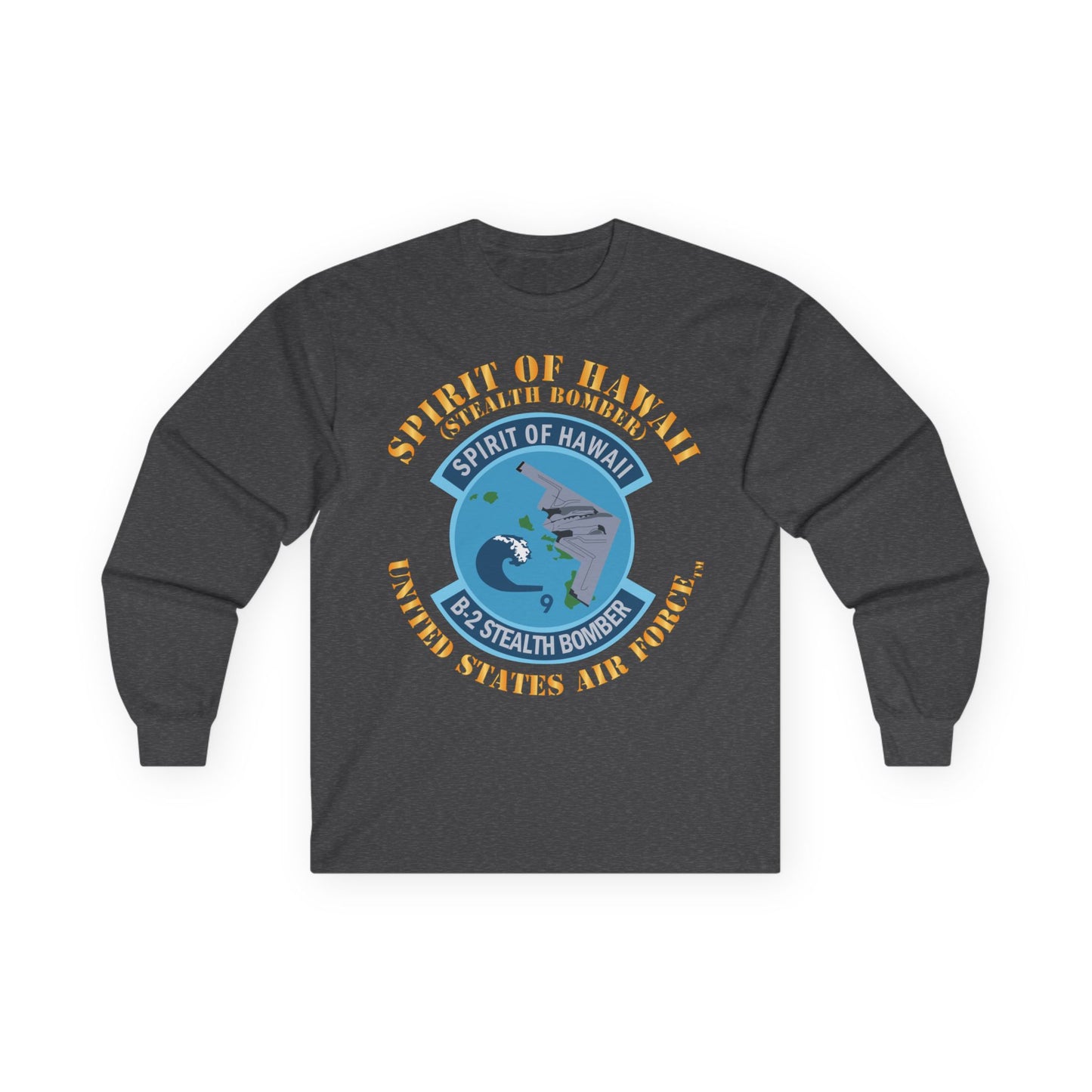 Unisex Ultra Cotton Long Sleeve Tee - USAF - B2 - Spirit of Hawaii - Stealth Bomber X 300