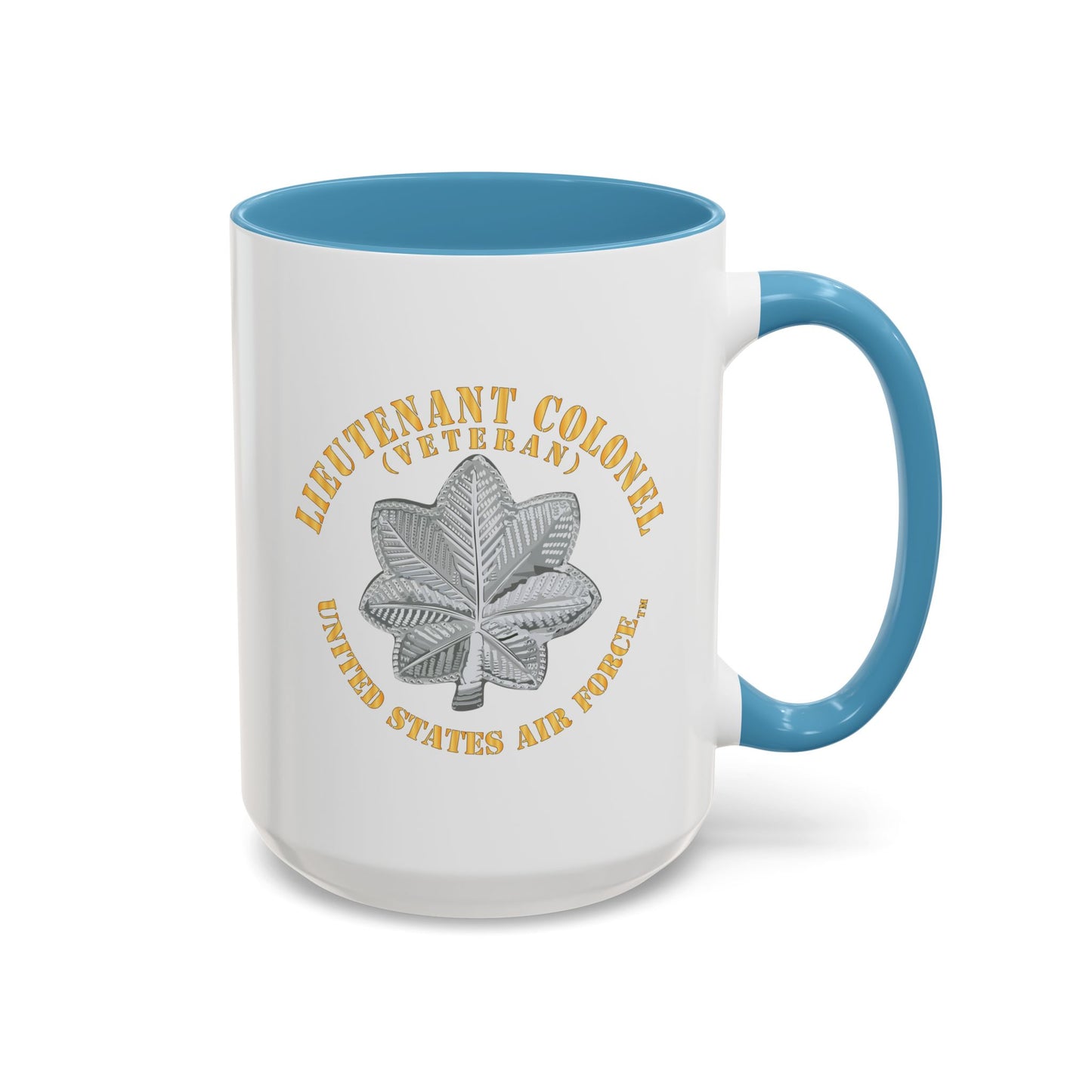 Accent Coffee Mug (11oz & 15oz) - USAF - Lieutenant Colonel - LTC - Veteran - TM X 300