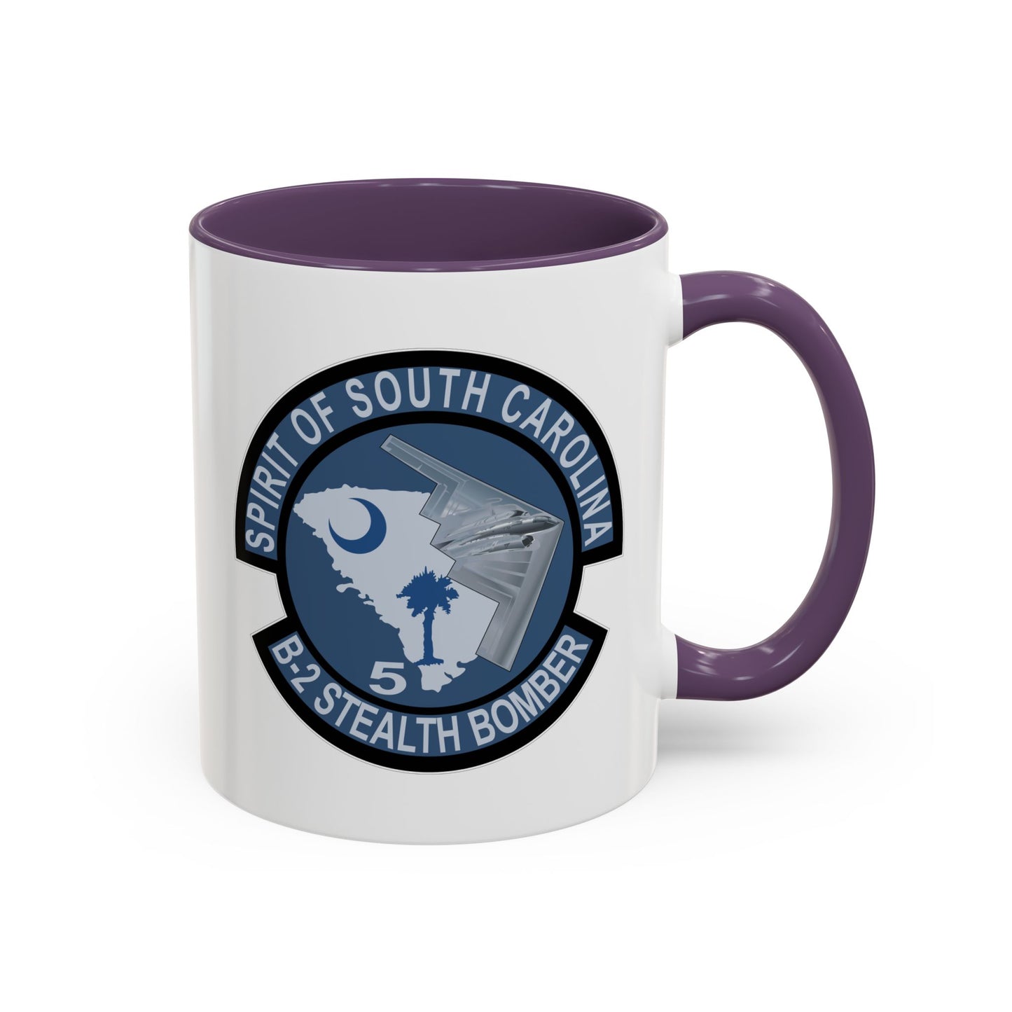 Accent Coffee Mug (11oz & 15oz) - USAF - B2 - Spirit of South Carolina Stealth Bomber wo Txt X 300
