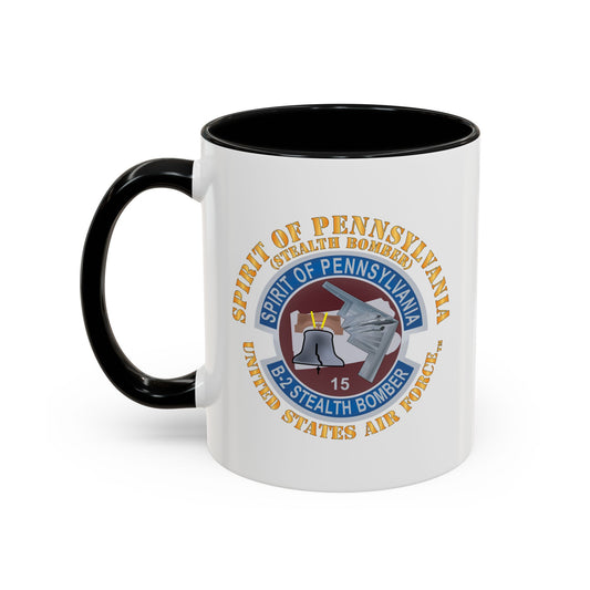 Accent Coffee Mug (11oz & 15oz) - USAF - B2 - Spirit of Pennsylvania Stealth Bomber X 300