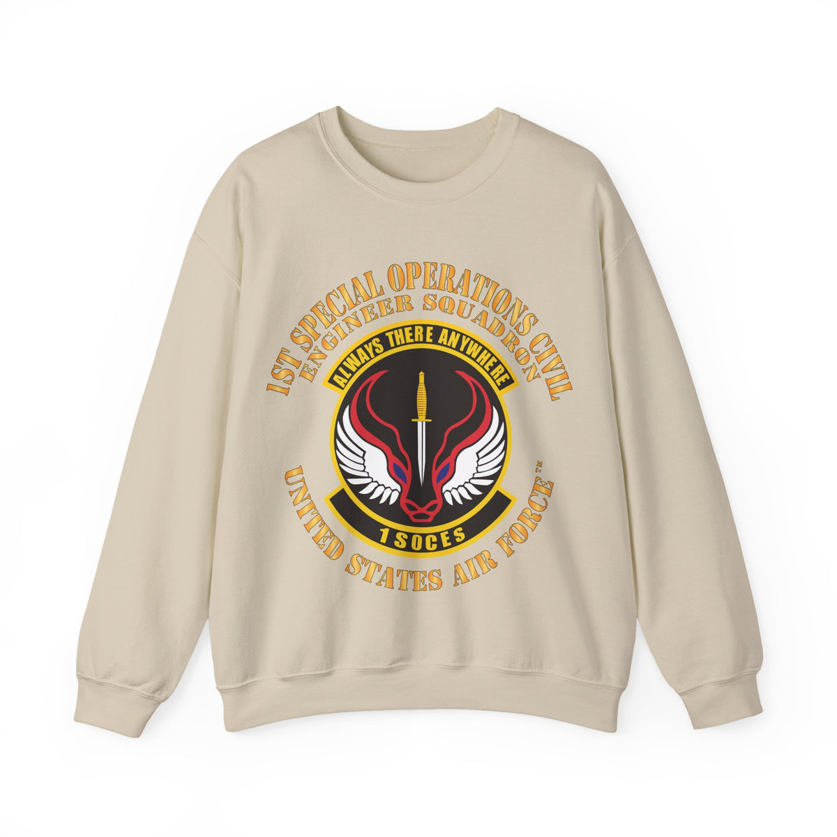 Crewneck Sweatshirt - USAF - 1st Special Operations Civil Engineer Sq X 300