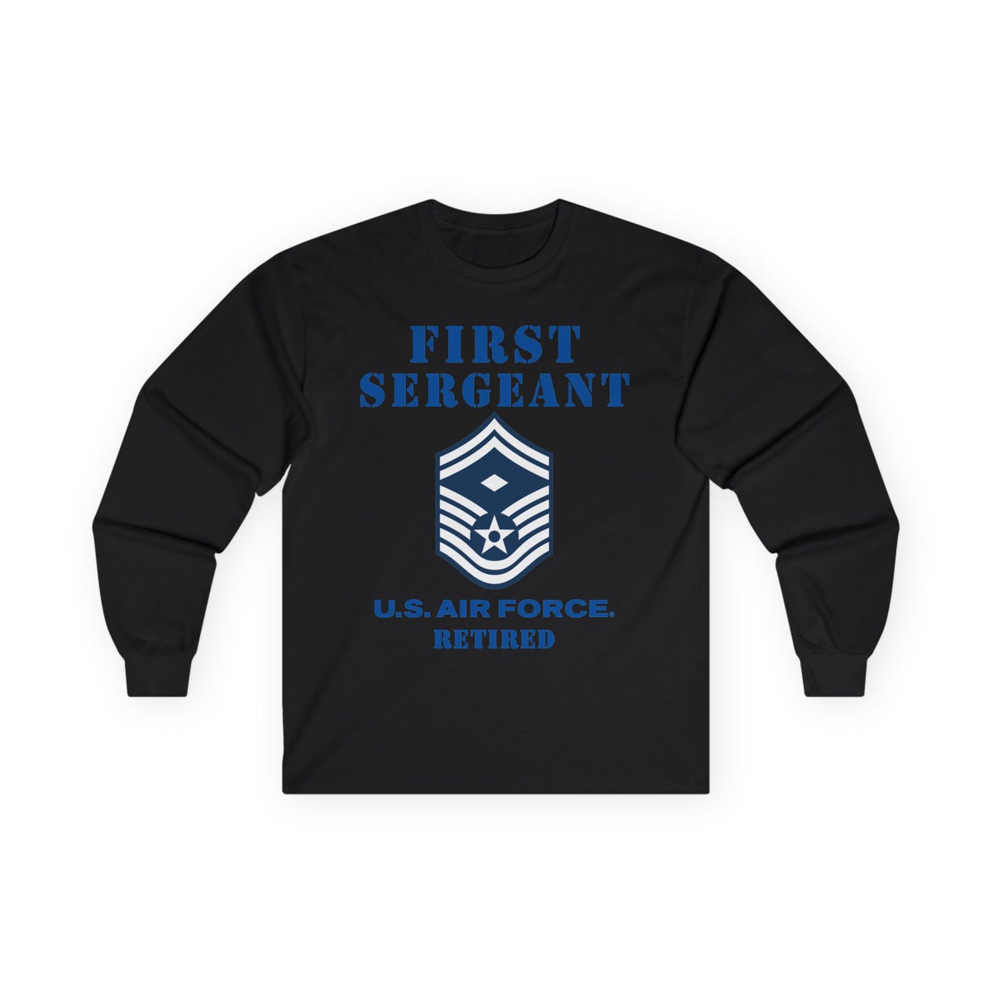 Unisex Ultra Cotton Long Sleeve Tee - USAF - First Sergeant (E8b) - 2020 - Retired