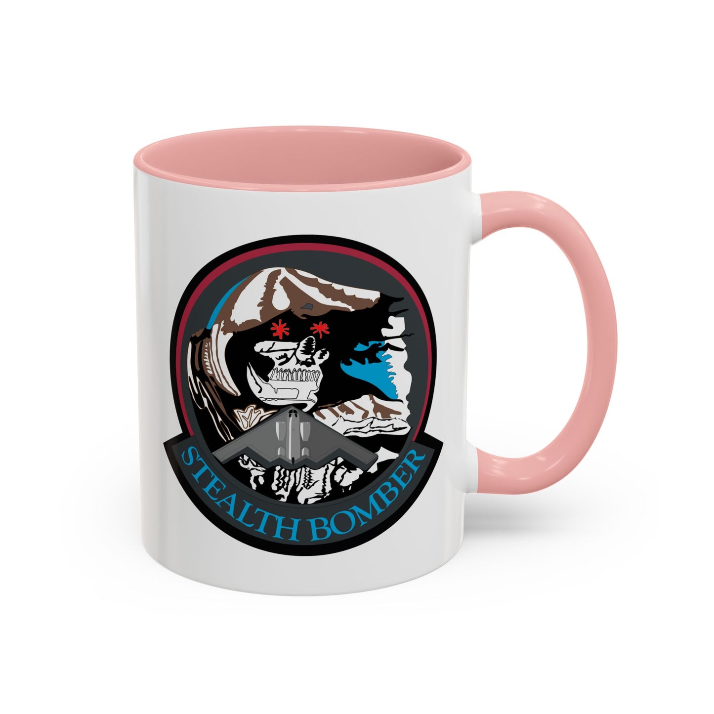 Accent Coffee Mug (11oz & 15oz) - USAF - B2 - Grim Reaper - Stealth Bomber wo txt X 300