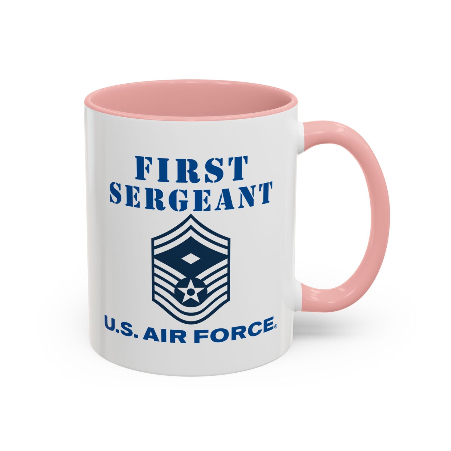 Accent Coffee Mug (11oz & 15oz) - USAF - First Sergeant (E8b) - 2020 - US Air Force w Text X 300