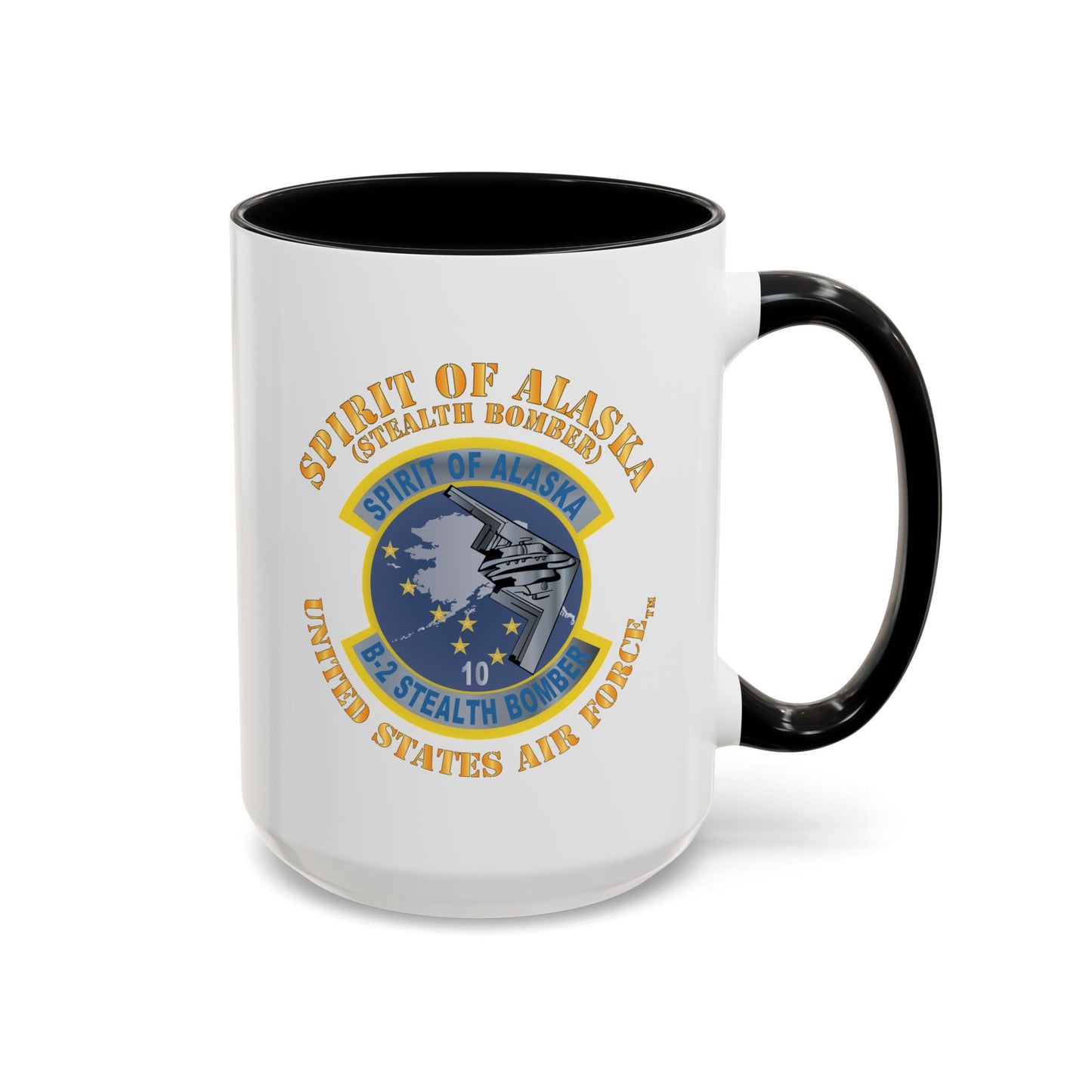 Accent Coffee Mug (11oz & 15oz) - USAF - B2 - Spirit of Alaska - Stealth Bomber X 300