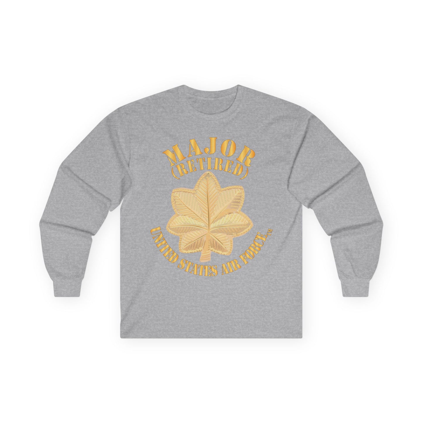 Unisex Ultra Cotton Long Sleeve Tee - USAF - Major - Retired X 300