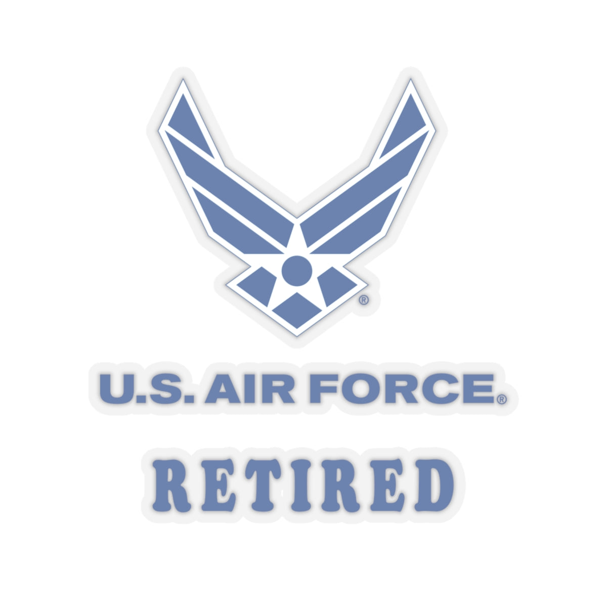 Kiss-Cut Stickers - USAF - Air Force - Retired X 300