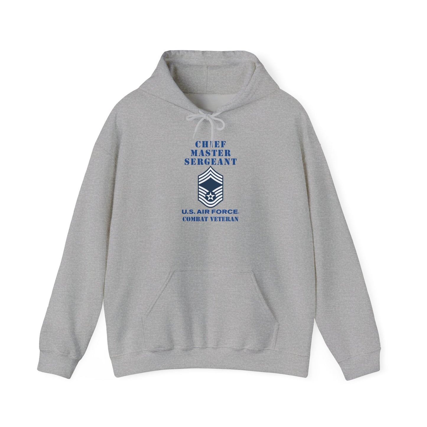 Unisex Heavy Blend Hooded Sweatshirt - USAF - Chief Master Sergeant (E9a) - 2020 - Combat Veteran