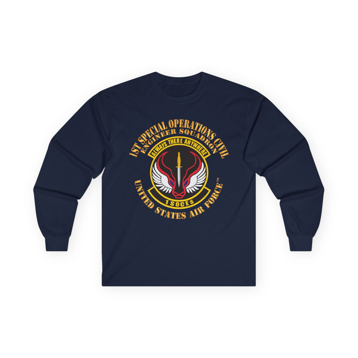 Unisex Ultra Cotton Long Sleeve Tee - USAF - 1st Special Operations Civil Engineer Sq X 300