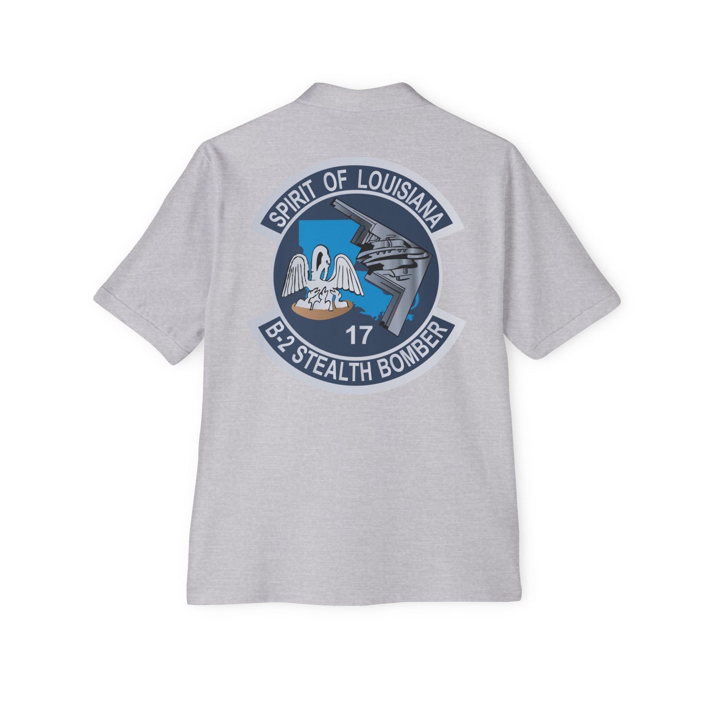 Men's Piqué Polo - USAF - B2 - Spirit of Louisiana - Stealth Bomber X 300