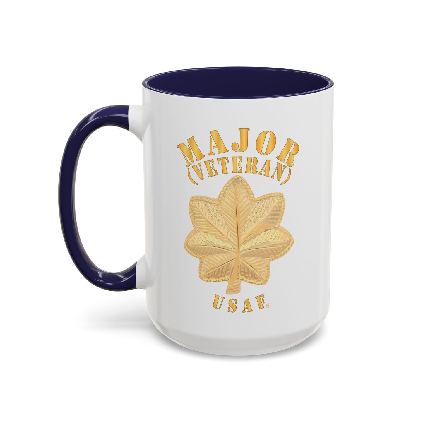 Accent Coffee Mug (11oz & 15oz) - USAF - Major - Veteran - USAF X 300