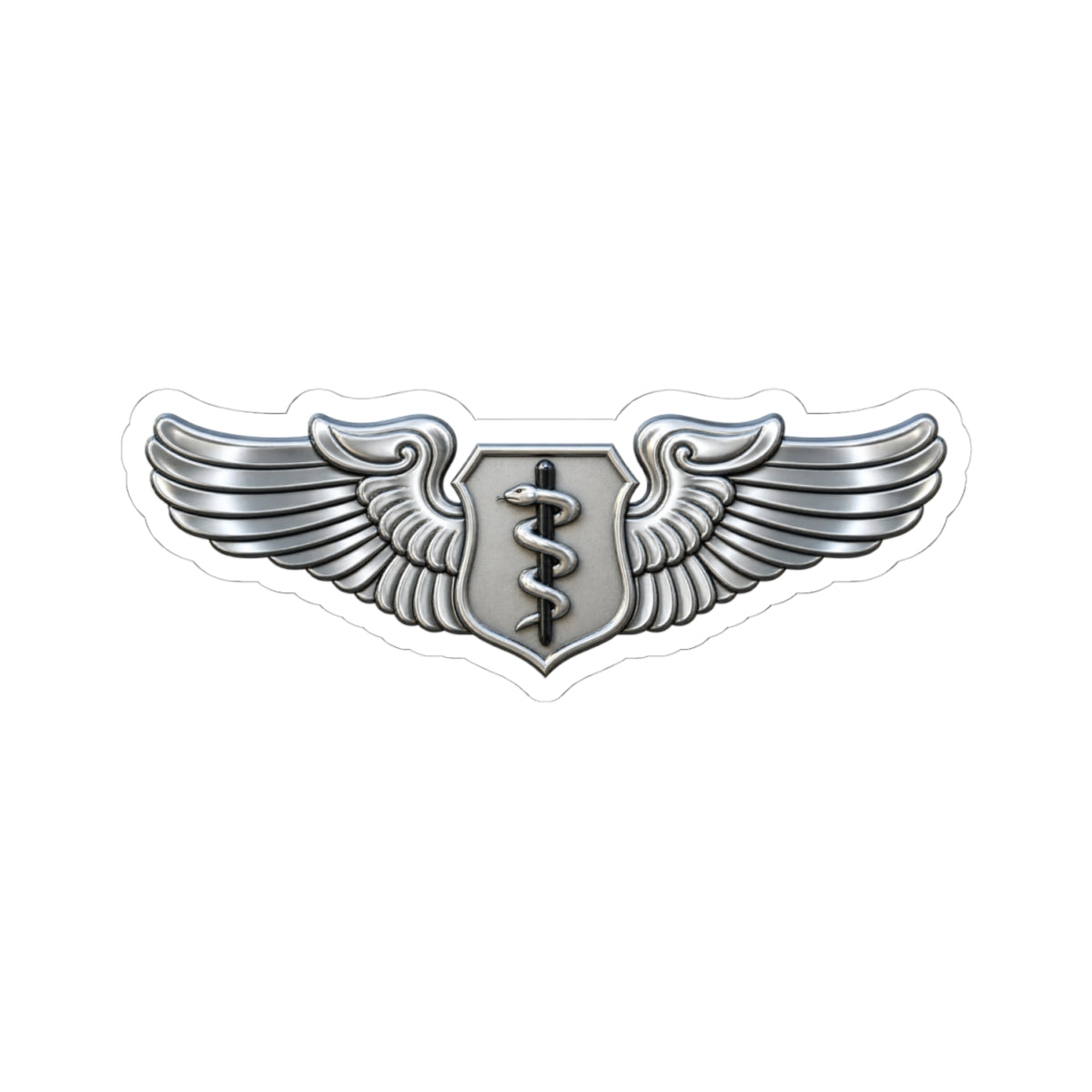 Kiss-Cut Stickers - USAF - Flight Surgeon Badge wo txt - 3D - Enhanced