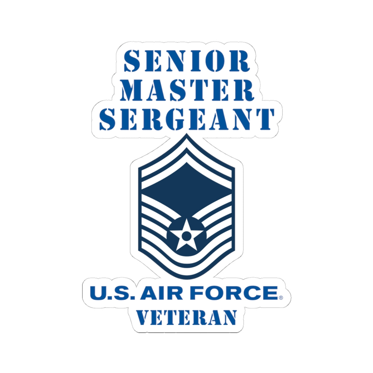 Kiss-Cut Stickers - USAF - Senior Master Sergeant (E8a) - 2020 - Veteran