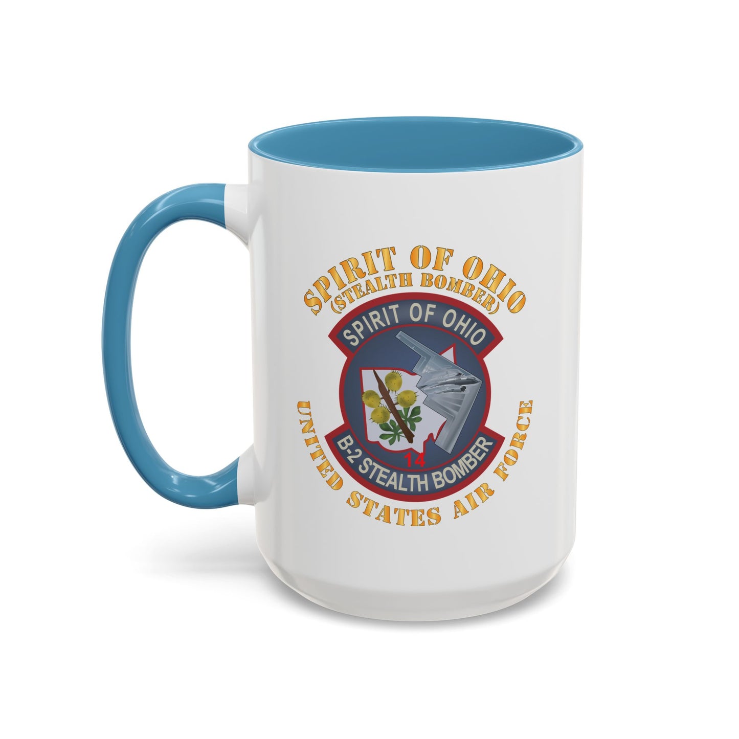 Accent Coffee Mug (11oz & 15oz) - USAF - B2 - Spirit of Ohio - Stealth Bomber X 300