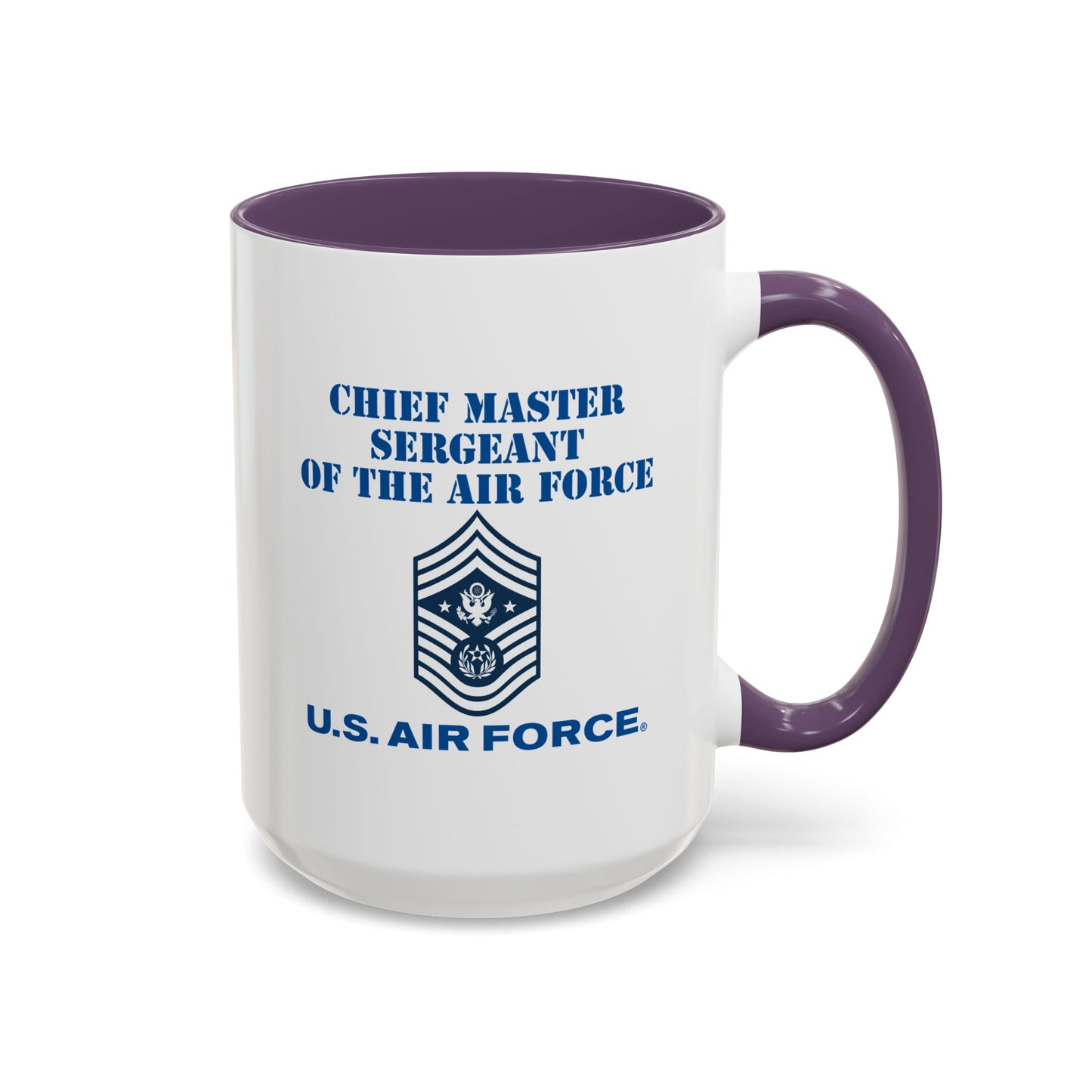 Accent Coffee Mug (11oz & 15oz) - USAF - Chief Master Sergeant of the Air Force (E9d) - US Air Force w Text X 300