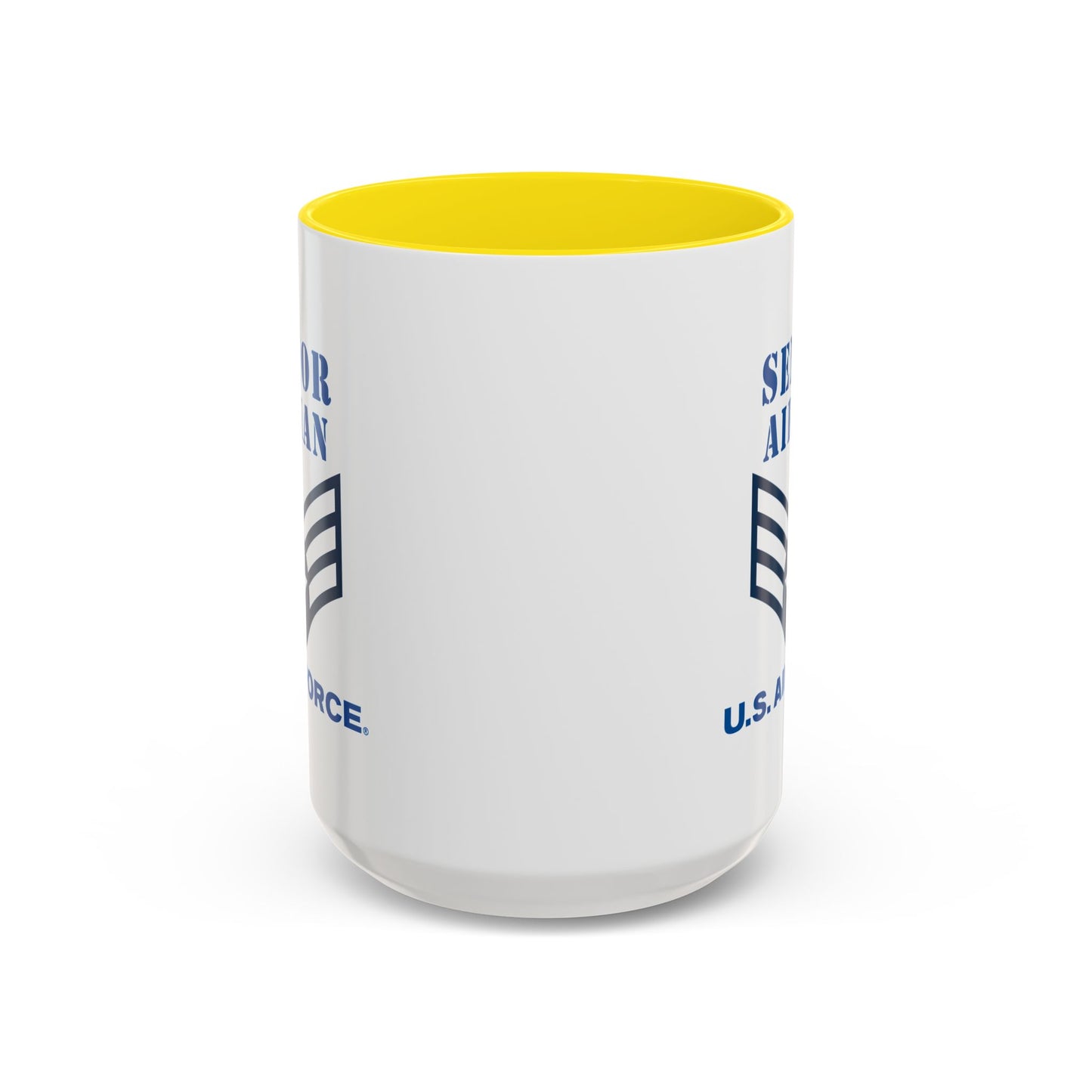 Accent Coffee Mug (11oz & 15oz) - USAF - Senior Airman (E4) - 2020 - US Air Force w Text X 300