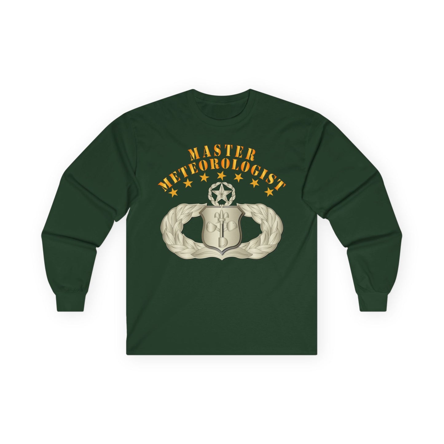 Unisex Ultra Cotton Long Sleeve Tee - USAF - Meteorologist - Master Badge wo DS
