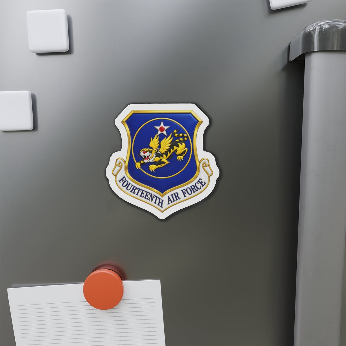 Die-Cut Magnet - USAF - 14th Air Force - Flying Tigers wo txt - 3D - Enhanced