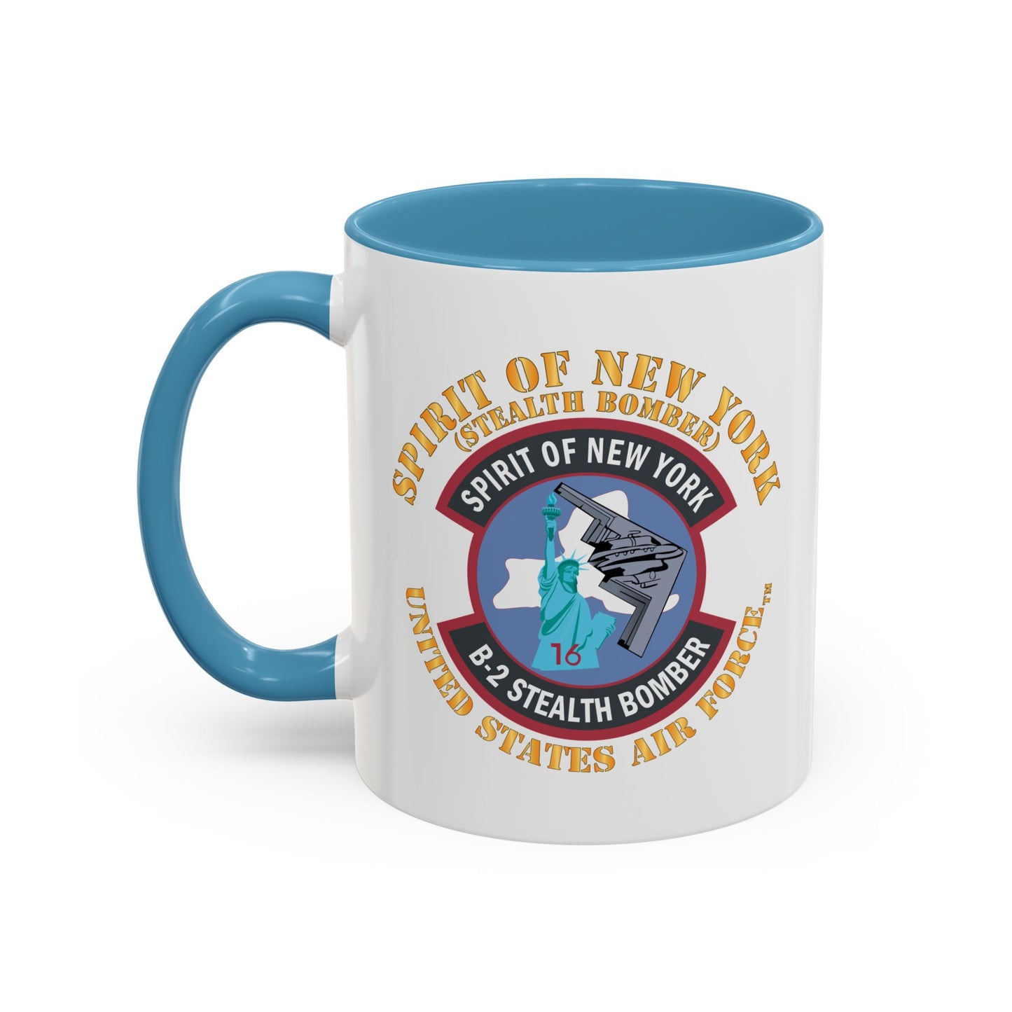 Accent Coffee Mug (11oz & 15oz) - USAF - B2 - Spirit of New York - Stealth Bomber X 300