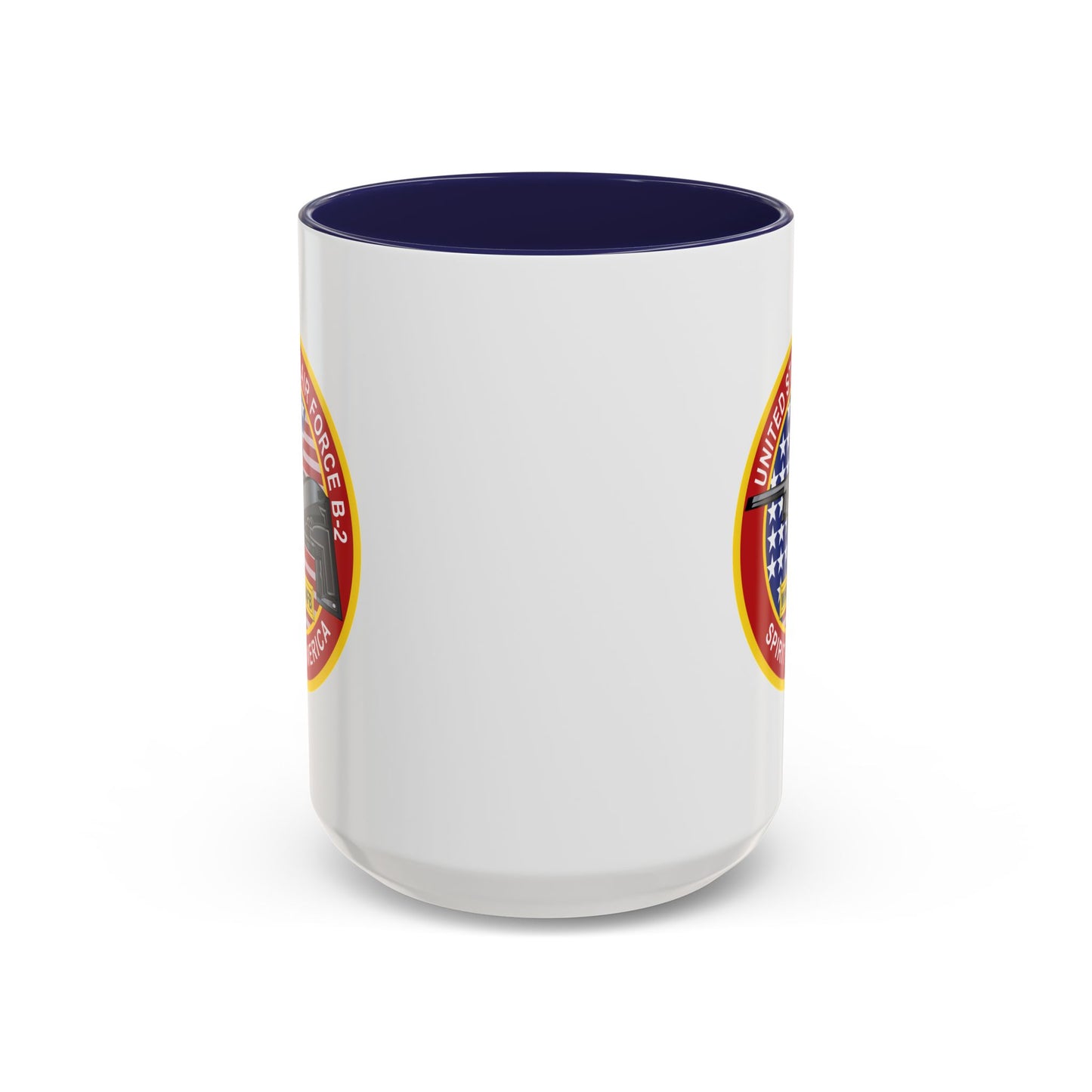 Accent Coffee Mug (11oz & 15oz) - USAF - B2 - Spirit - Stealth Bomber wo Txt