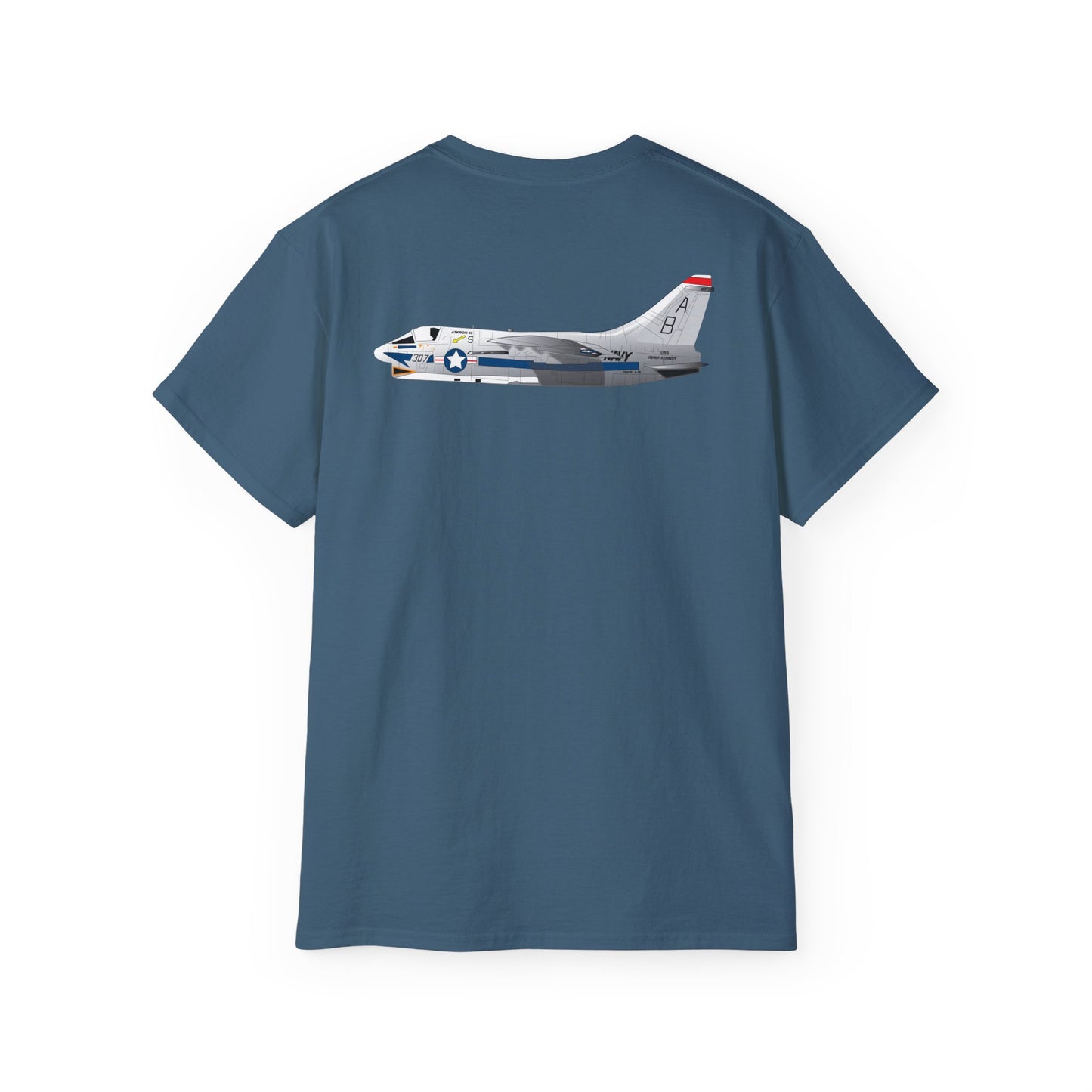Unisex Ultra Cotton Tee - Aircraft - Navy - A-7B Corsair II - Side X 300