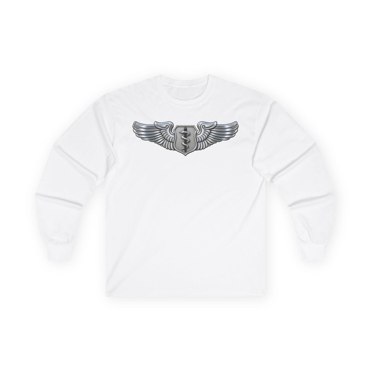 Unisex Ultra Cotton Long Sleeve Tee - USAF - Flight Surgeon Badge wo txt - 3D - Enhanced