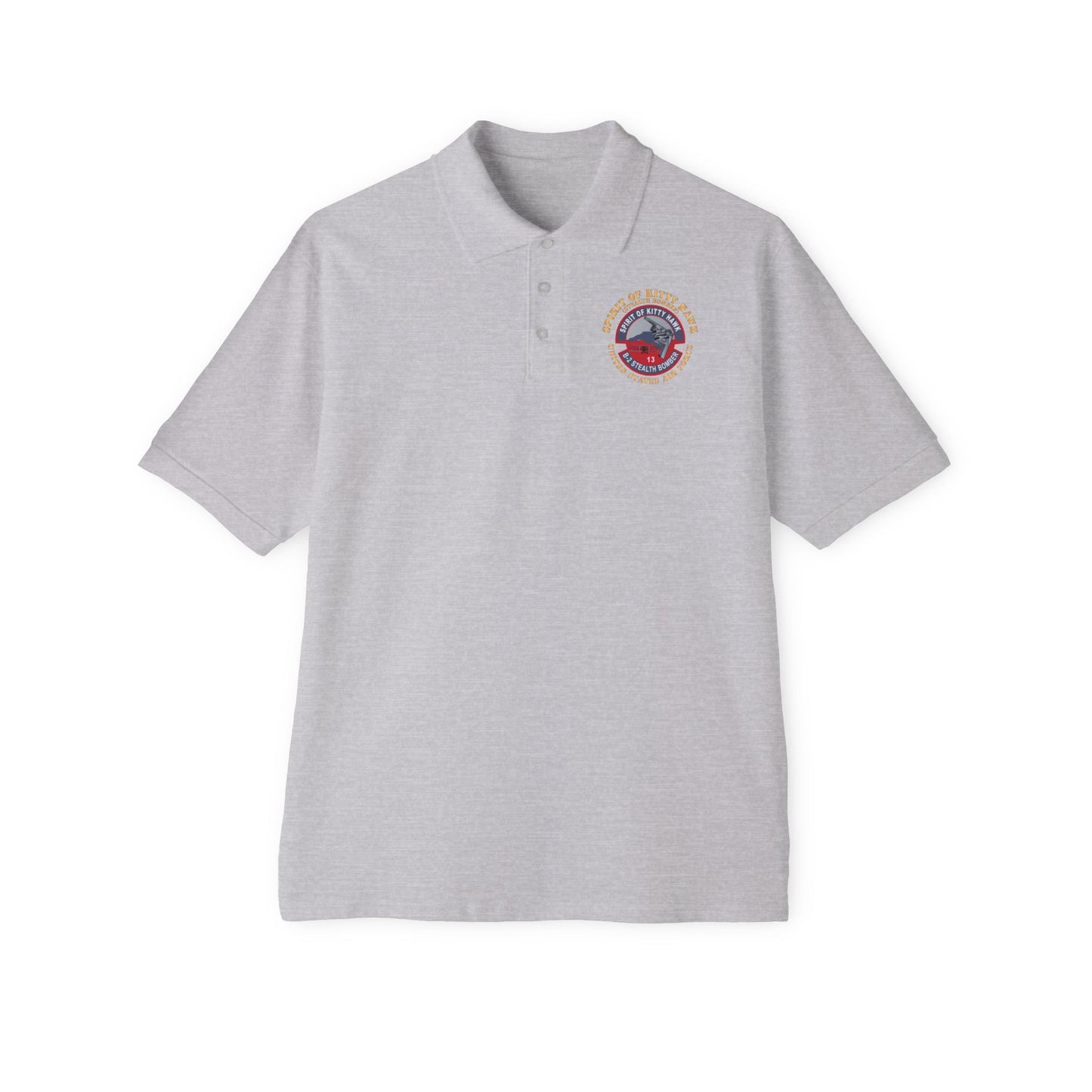 Men's Piqué Polo - USAF - B2 - Spirit of Kitty Hawk - Stealth Bomber X 300