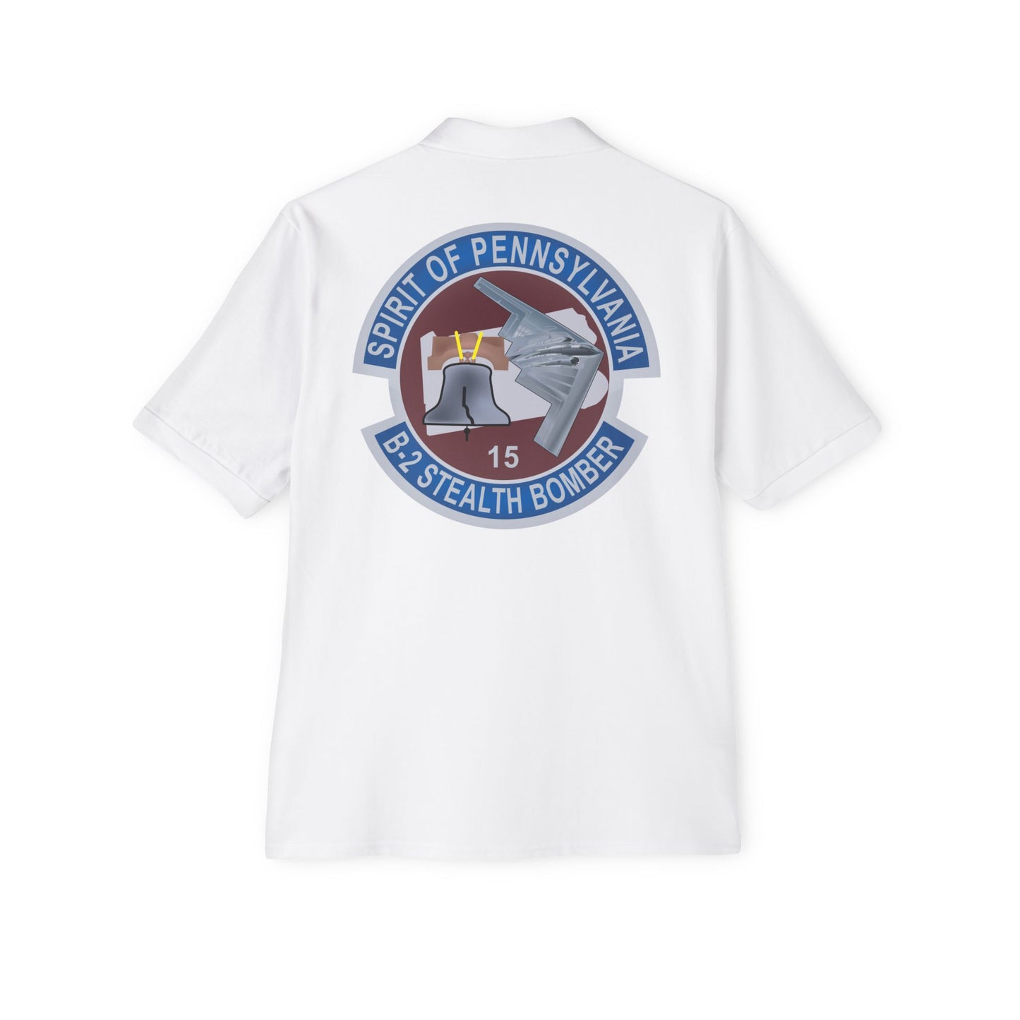 Men's Piqué Polo - USAF - B2 - Spirit of Pennsylvania Stealth Bomber wo Txt X 300