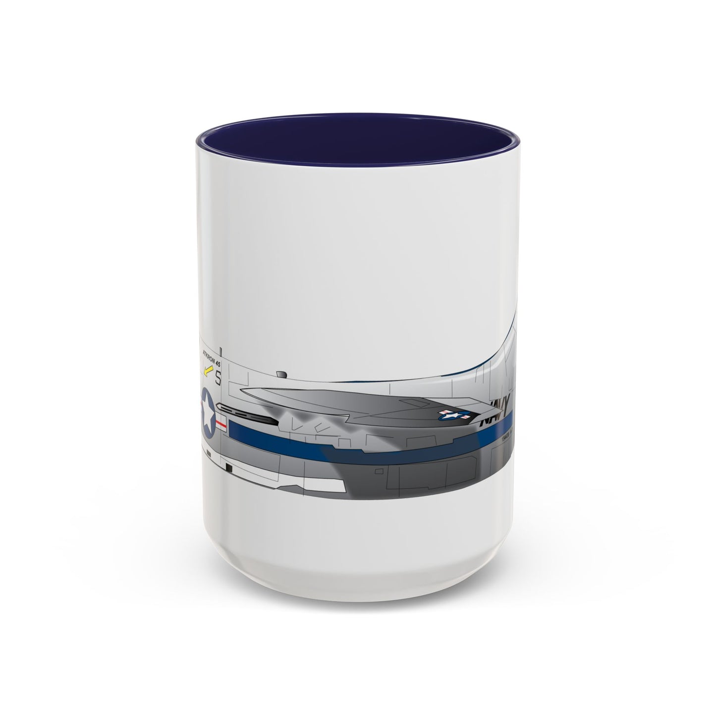 Accent Coffee Mug (11oz & 15oz) - Aircraft - Navy - A-7B Corsair II - Side X 300