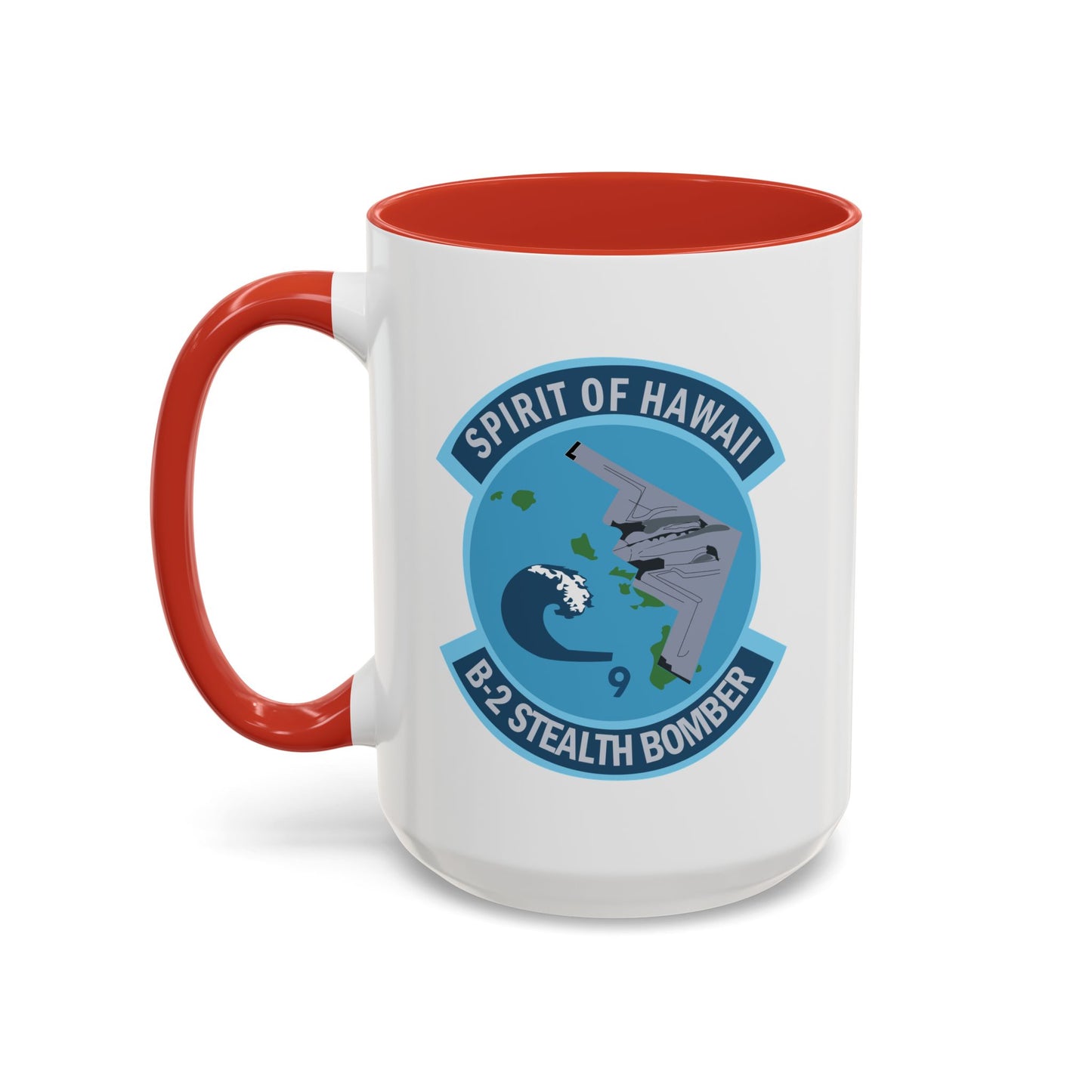 Accent Coffee Mug (11oz & 15oz) - USAF - B2 - Spirit of Hawaii - Stealth Bomber wo txt X 300