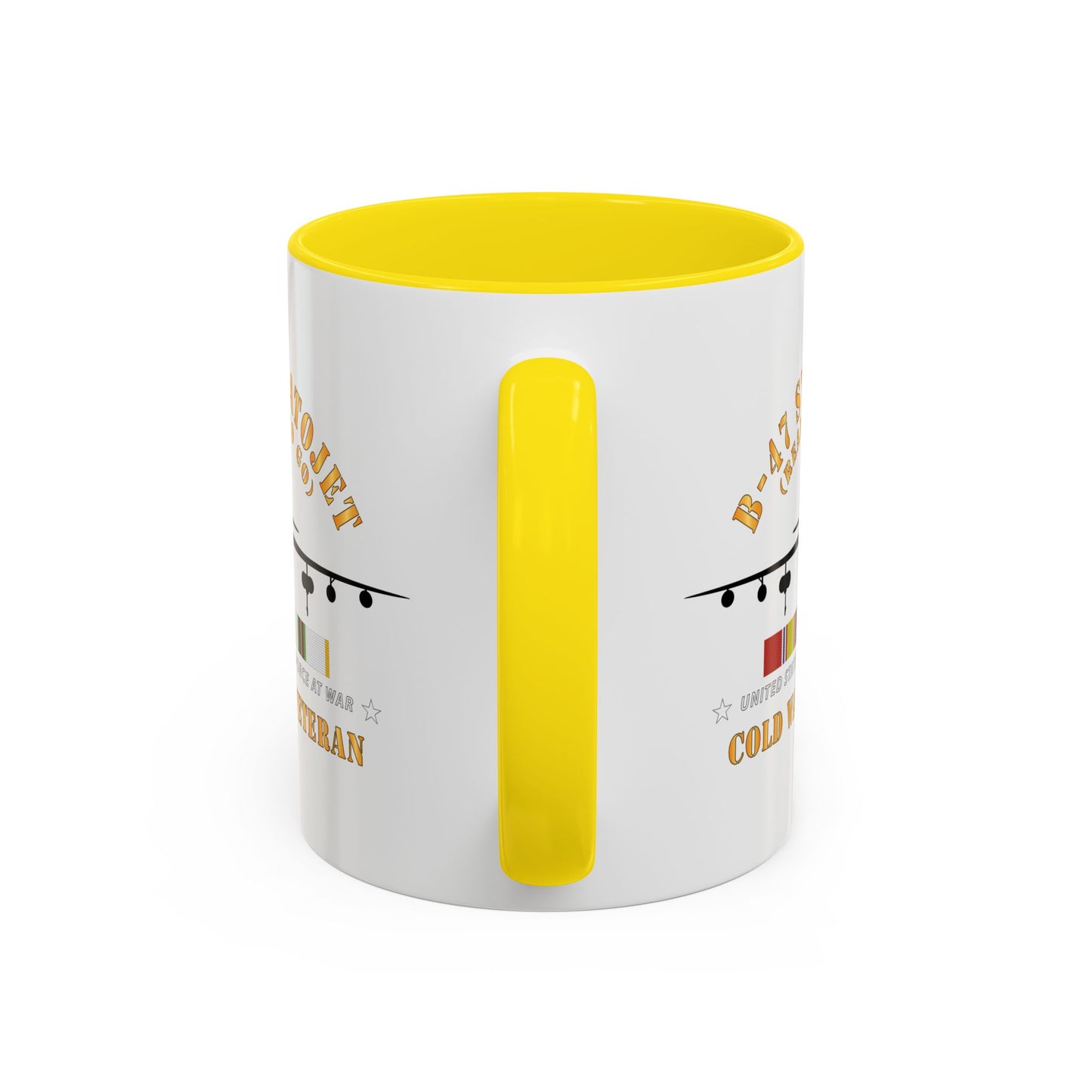 Accent Coffee Mug (11oz & 15oz) - USAF - B-47 Stratojet - Ready to Go - Silhouette - Cold War Veteran X 300