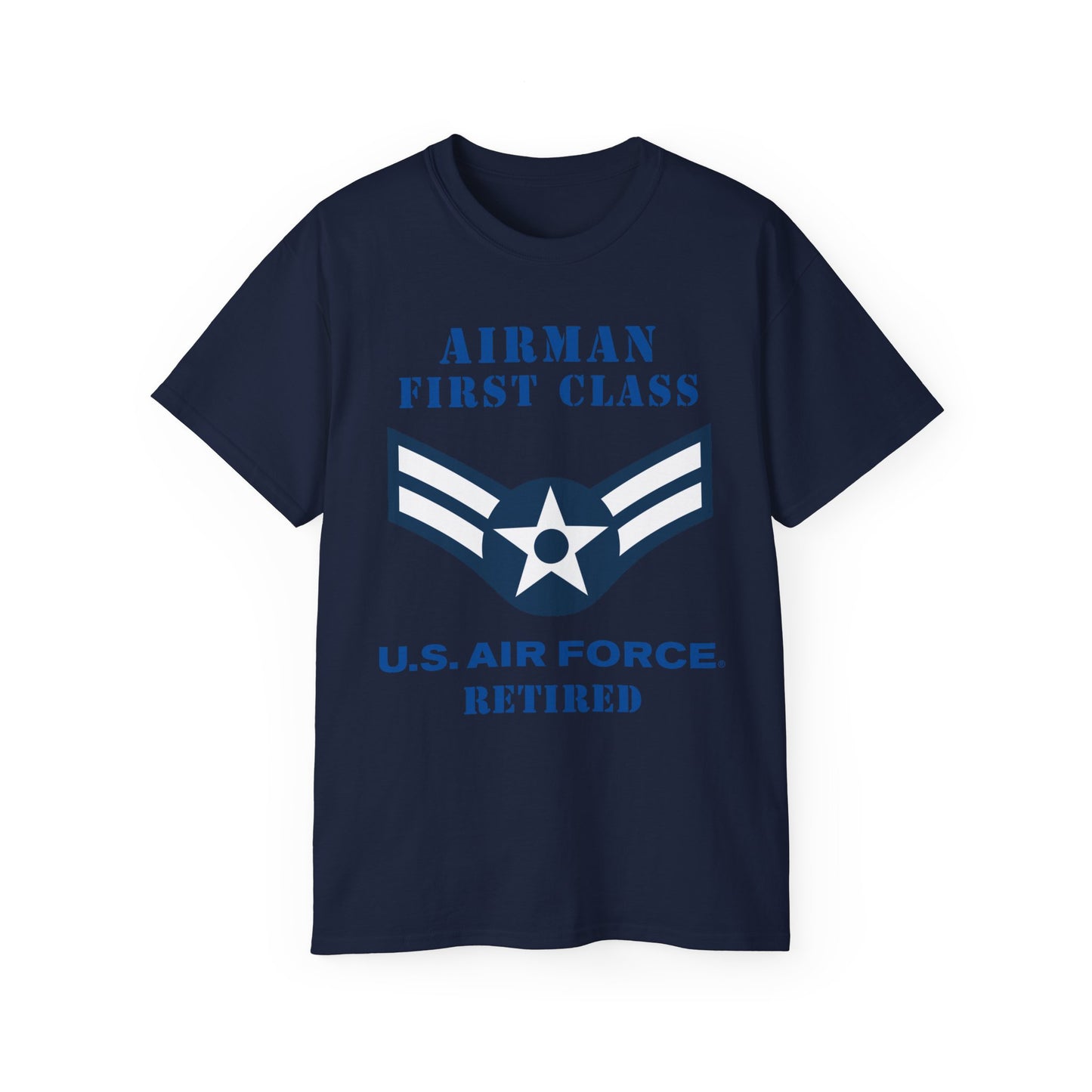 Unisex Ultra Cotton Tee - USAF - Airman - First Class (E3) - 2020 - Retired