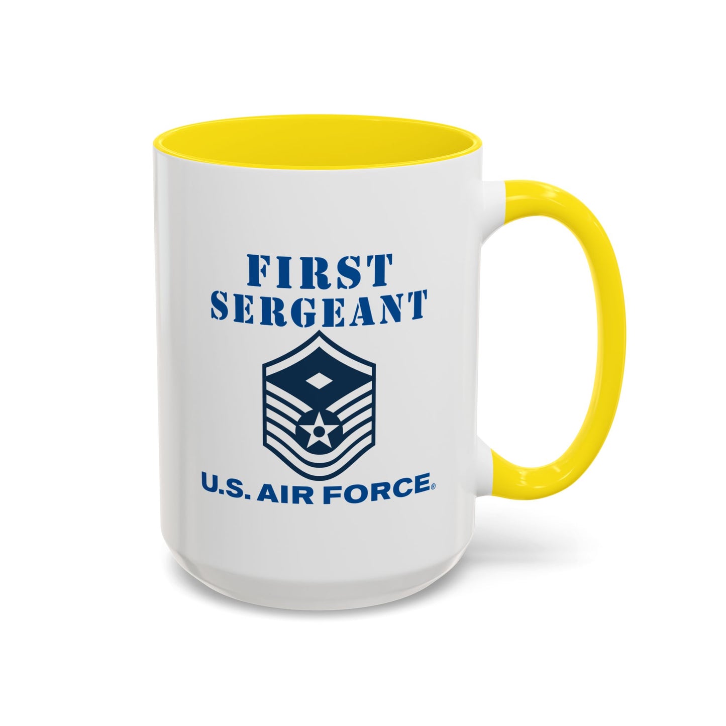 Accent Coffee Mug (11oz & 15oz) - USAF - First Sergeant (E7b) - 2020 - US Air Force w Text X 300