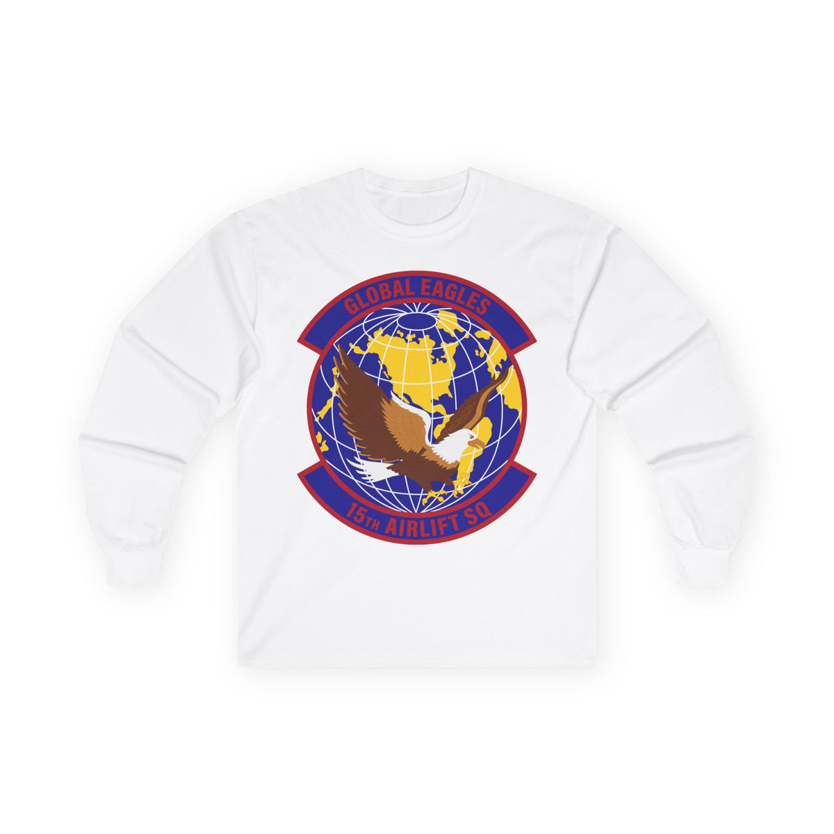 Unisex Ultra Cotton Long Sleeve Tee - USAF - 15th Airlift Squadron wo txt