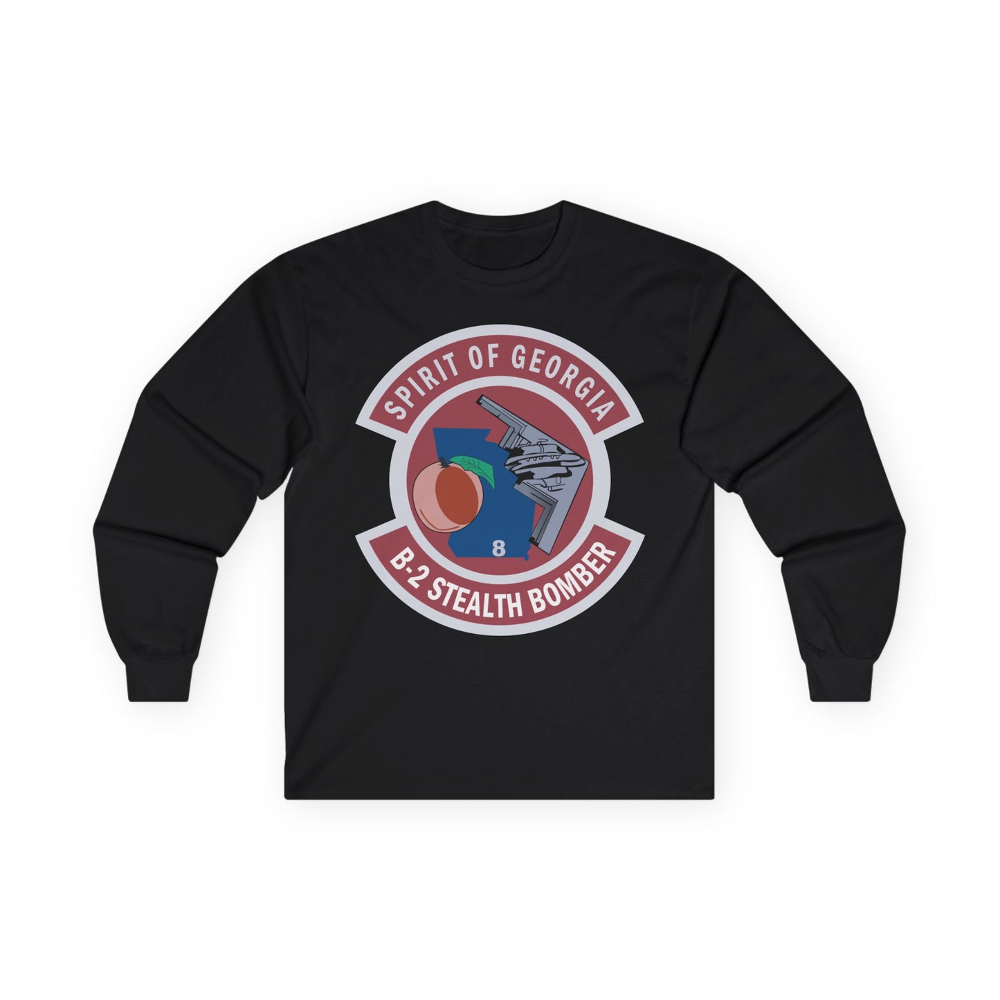 Unisex Ultra Cotton Long Sleeve Tee - USAF - B2 - Spirit of Georgia - Stealth Bomber wo txt X 300
