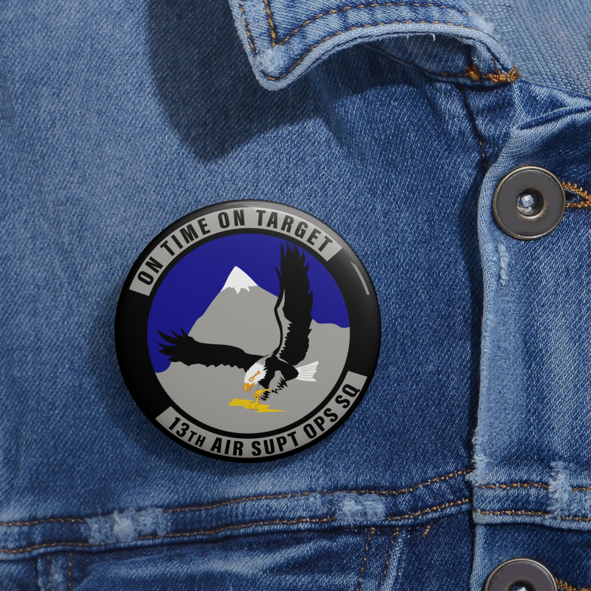 Custom Pin Button - USAF - 13th Air Support Operations Squadron wo txt