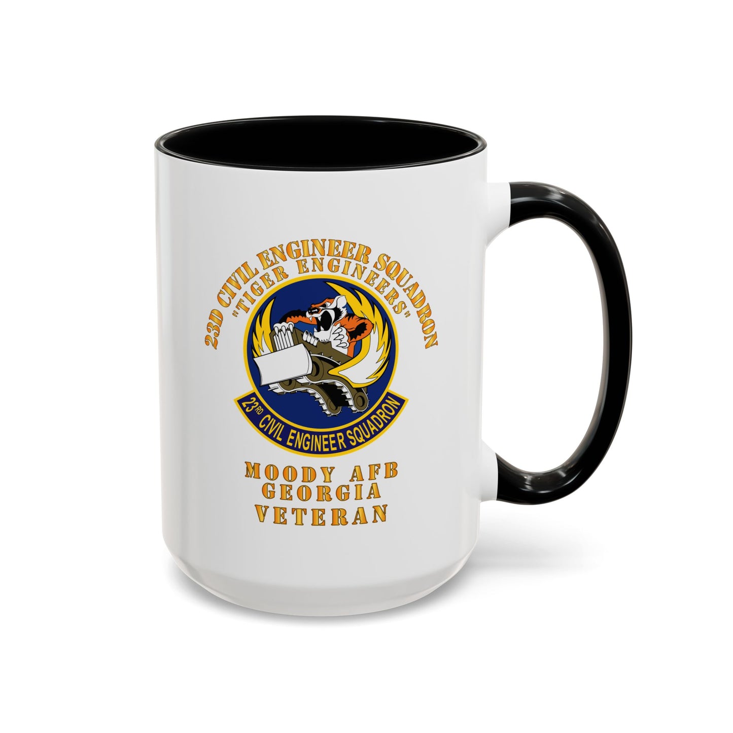 Accent Coffee Mug (11oz & 15oz) - USAF - 23d Civil Engineer Squadron - Tiger Engineers - Moody AFB, GA