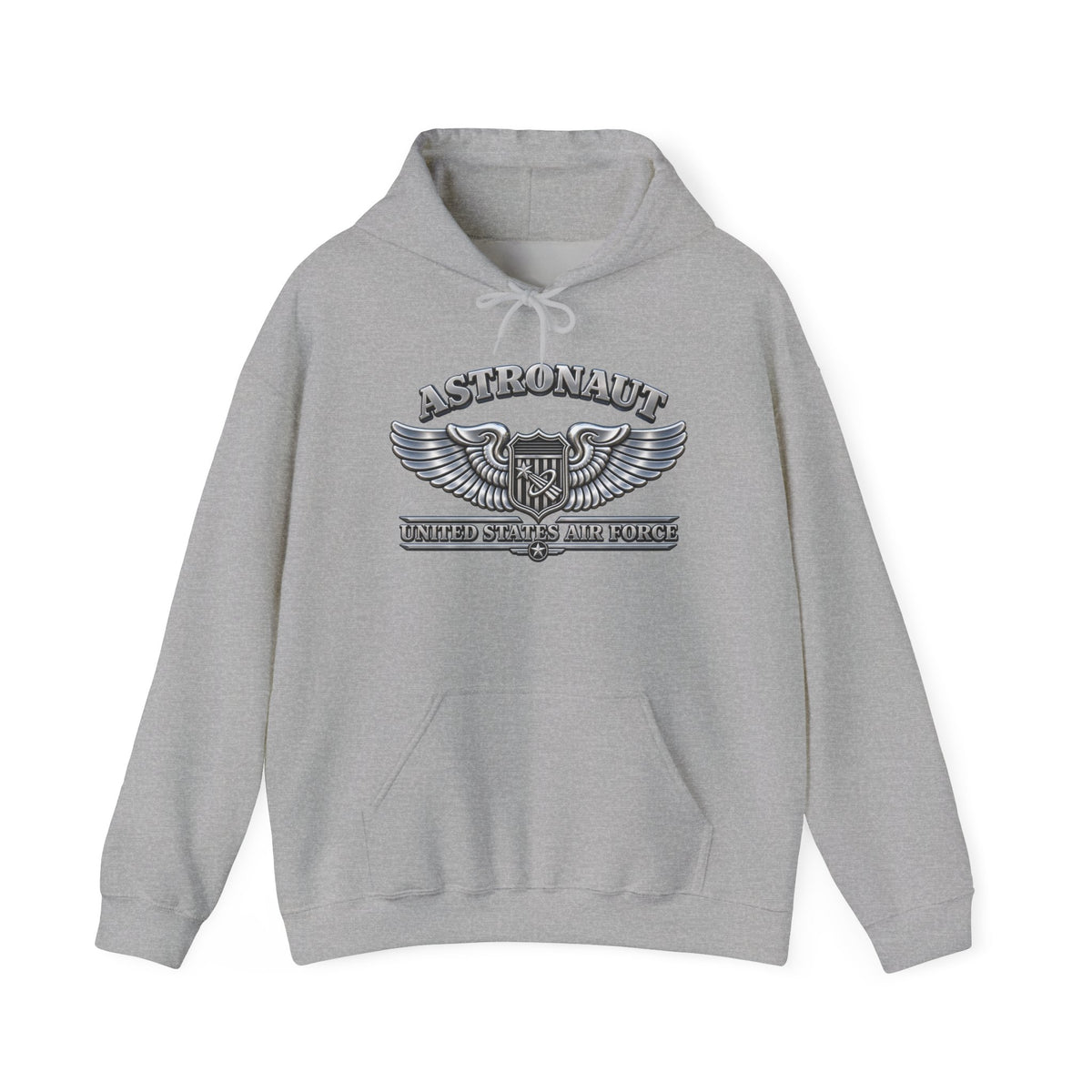 Unisex Heavy Blend Hooded Sweatshirt - USAF - Basic Astronaut Badge - United States Air Force - 3D - Enhanced