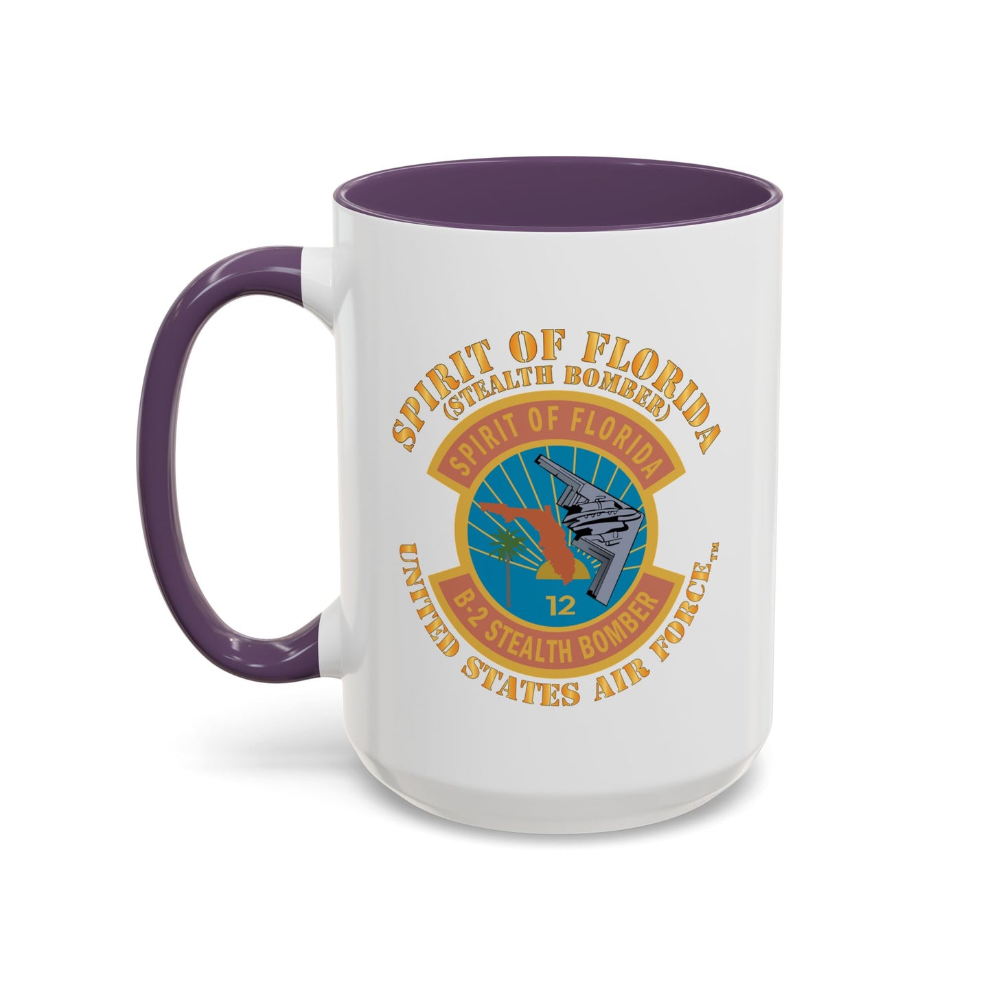 Accent Coffee Mug (11oz & 15oz) - USAF - B2 - Spirit of Florida - Stealth Bomber X 300
