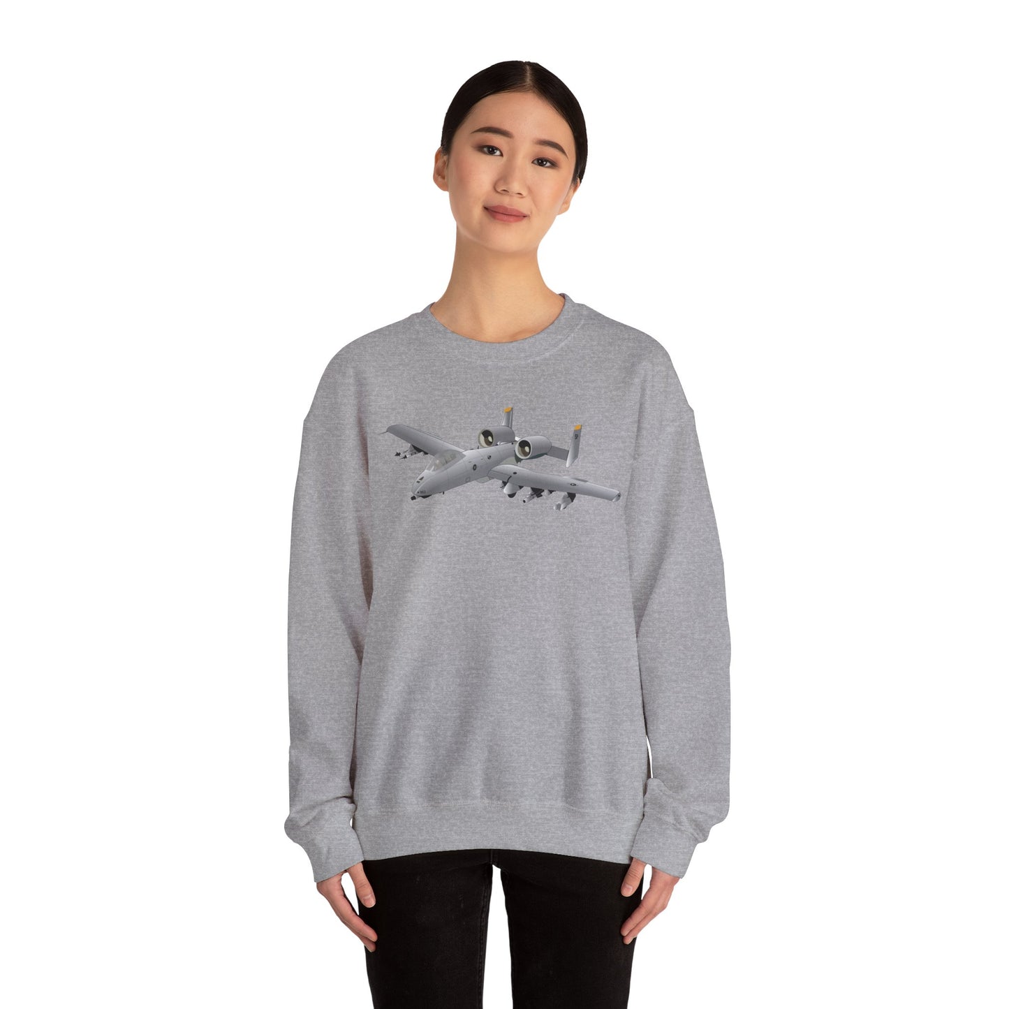Crewneck Sweatshirt - Aircraft - A10 - Front - Top - Oblique X 300