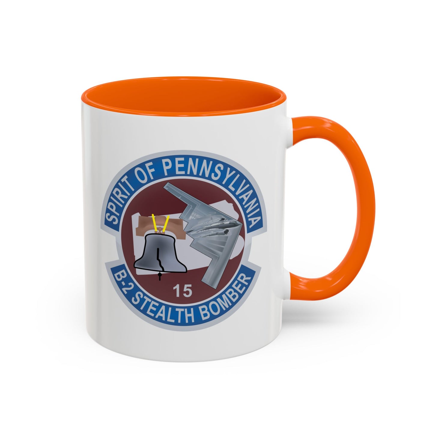 Accent Coffee Mug (11oz & 15oz) - USAF - B2 - Spirit of Pennsylvania Stealth Bomber wo Txt X 300