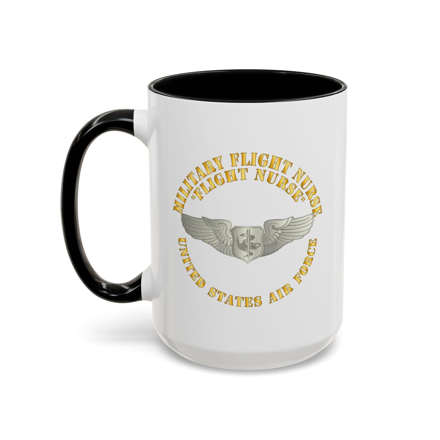 Accent Coffee Mug (11oz & 15oz) - USAF - Military Flight Nurse - Flight Nurse - Basic