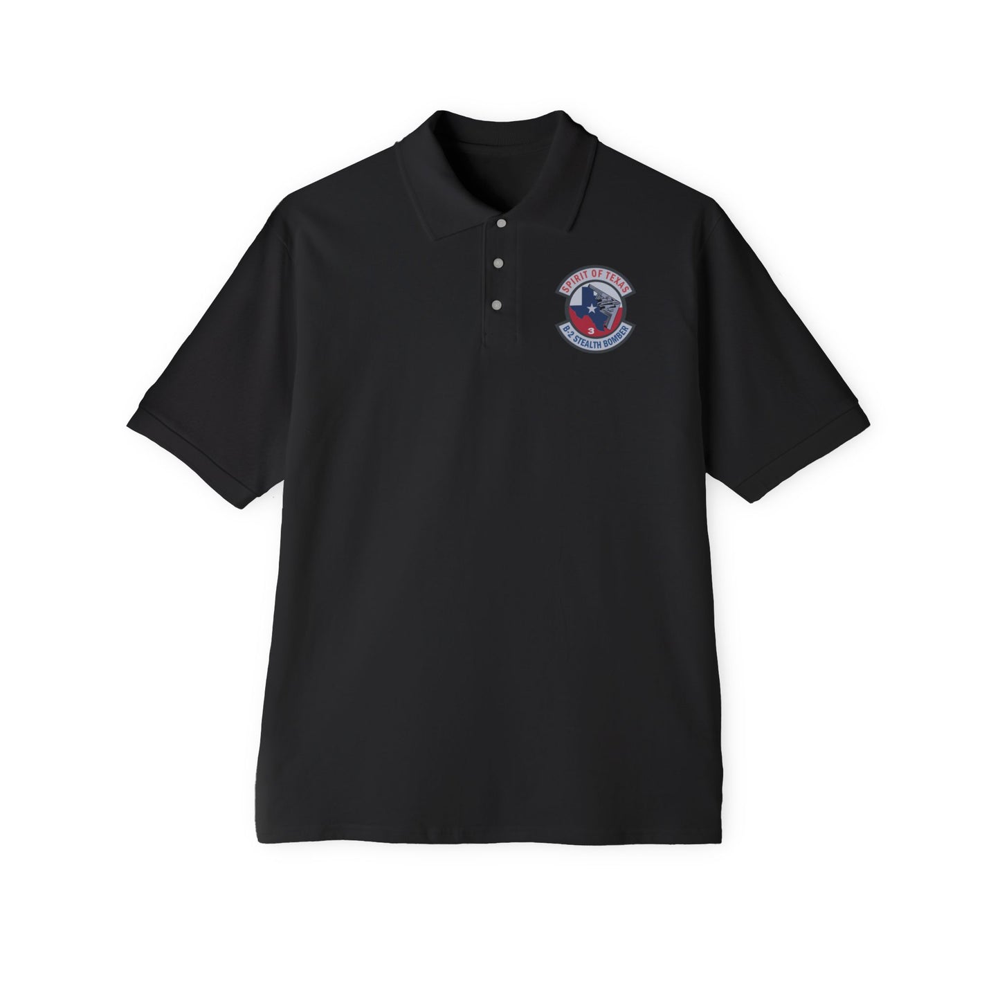 Men's Piqué Polo - USAF - B2 - Spirit of Texas - Stealth Bomber wo txt X 300