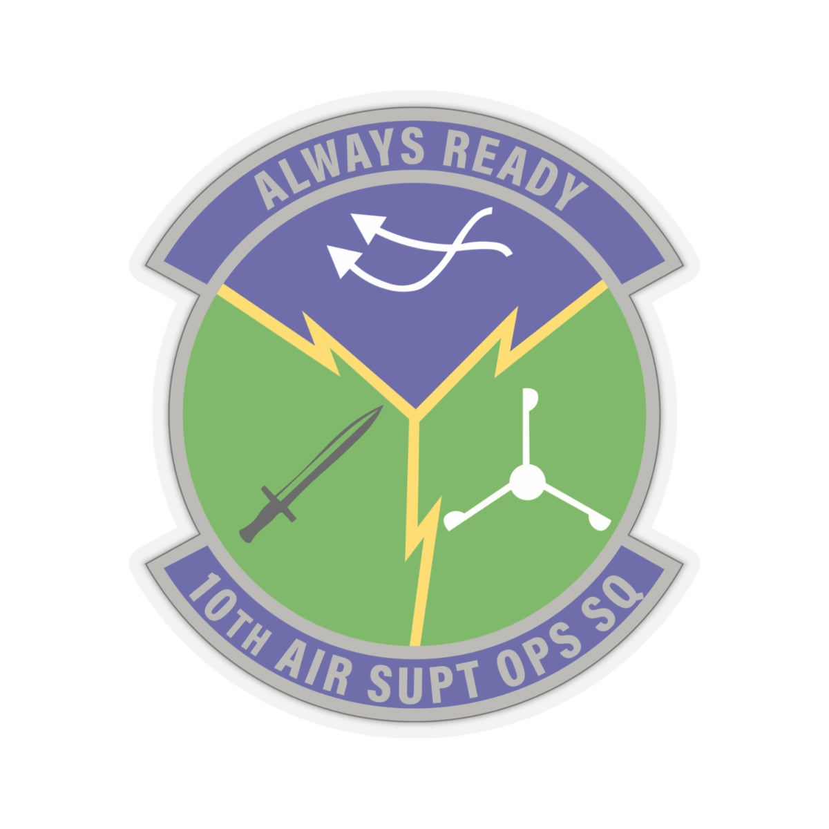 Kiss-Cut Stickers - USAF - 10th Air Support Operations Squadron wo txt