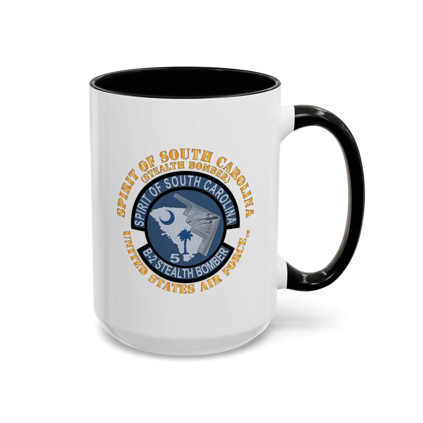 Accent Coffee Mug (11oz & 15oz) - USAF - B2 - Spirit of South Carolina Stealth Bomber X 300